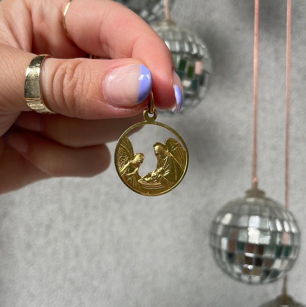 Mother Mary & Baby Jesus Religious Pendant