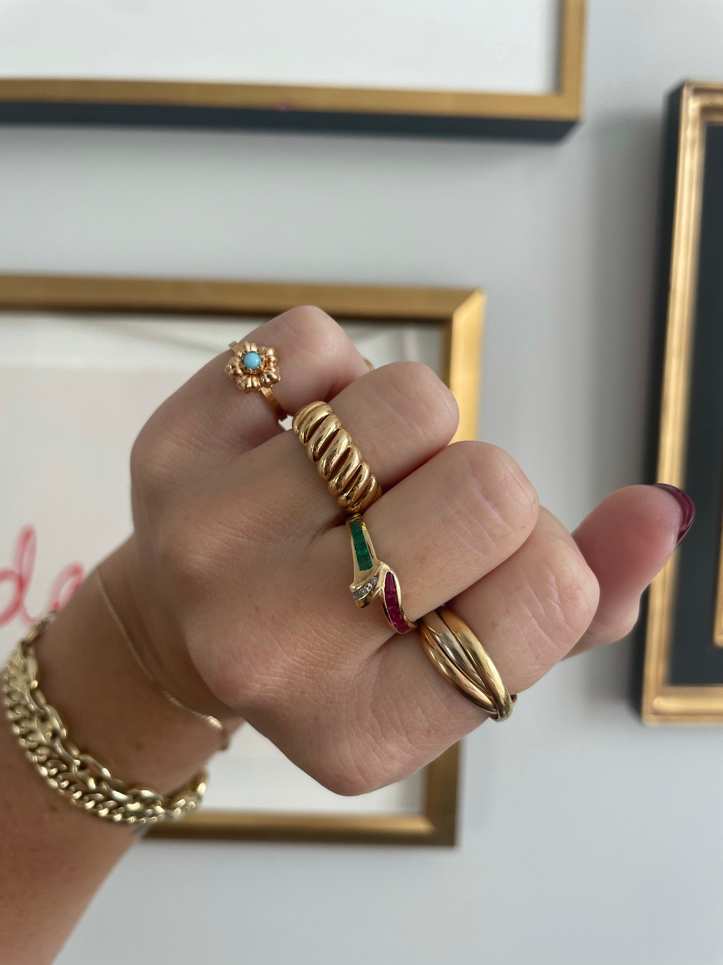 Vintage Croissant Ring