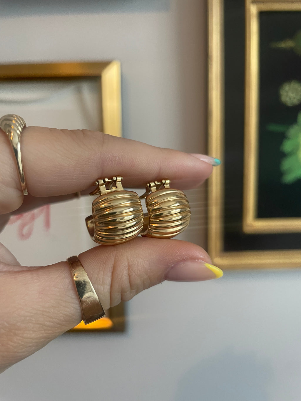 Puffy Shrimp Earrings