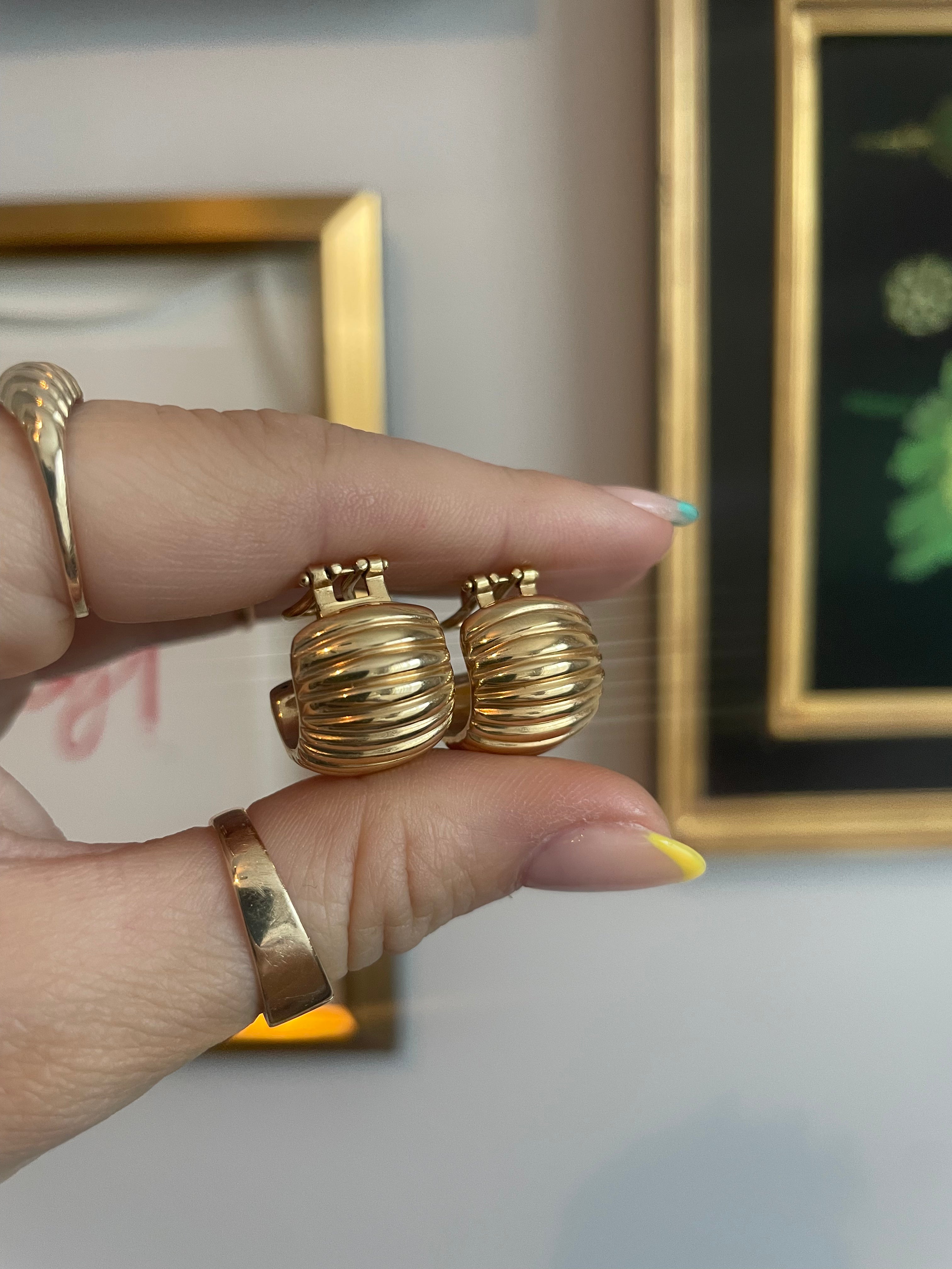 Puffy Shrimp Earrings