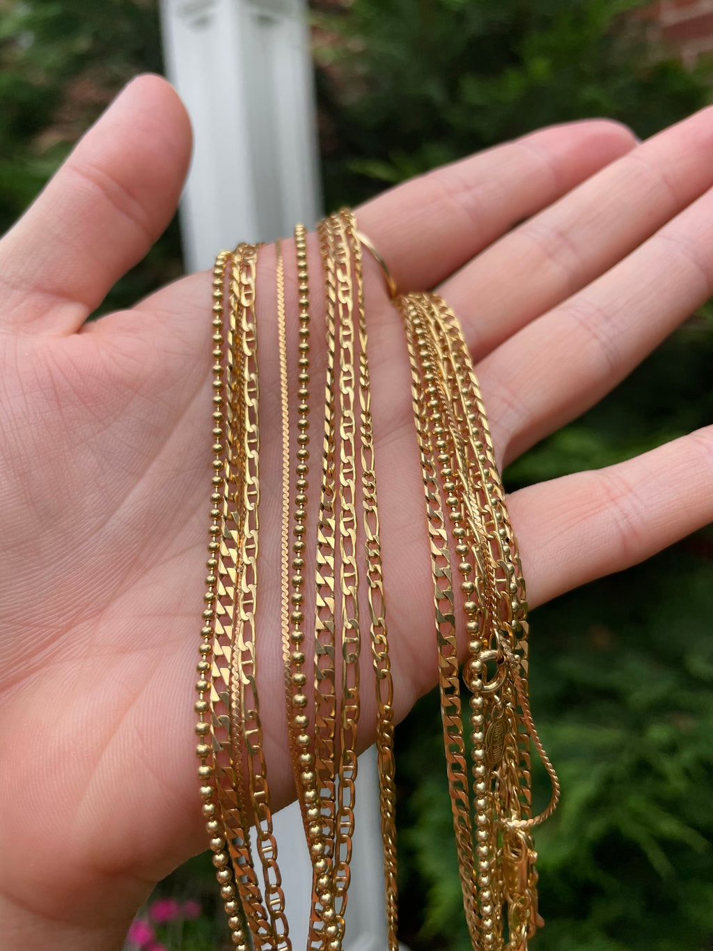 16” dainty figaro chain