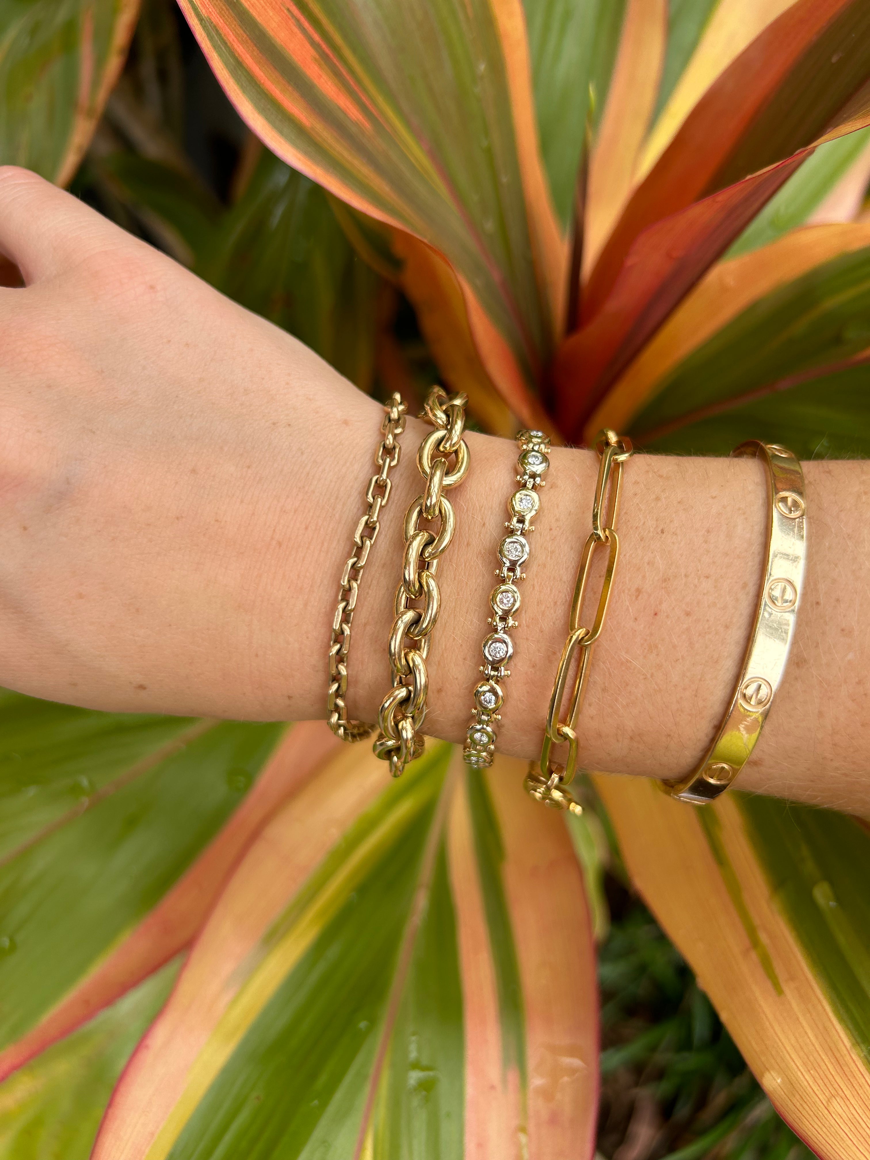 Diamond bezel tennis bracelet