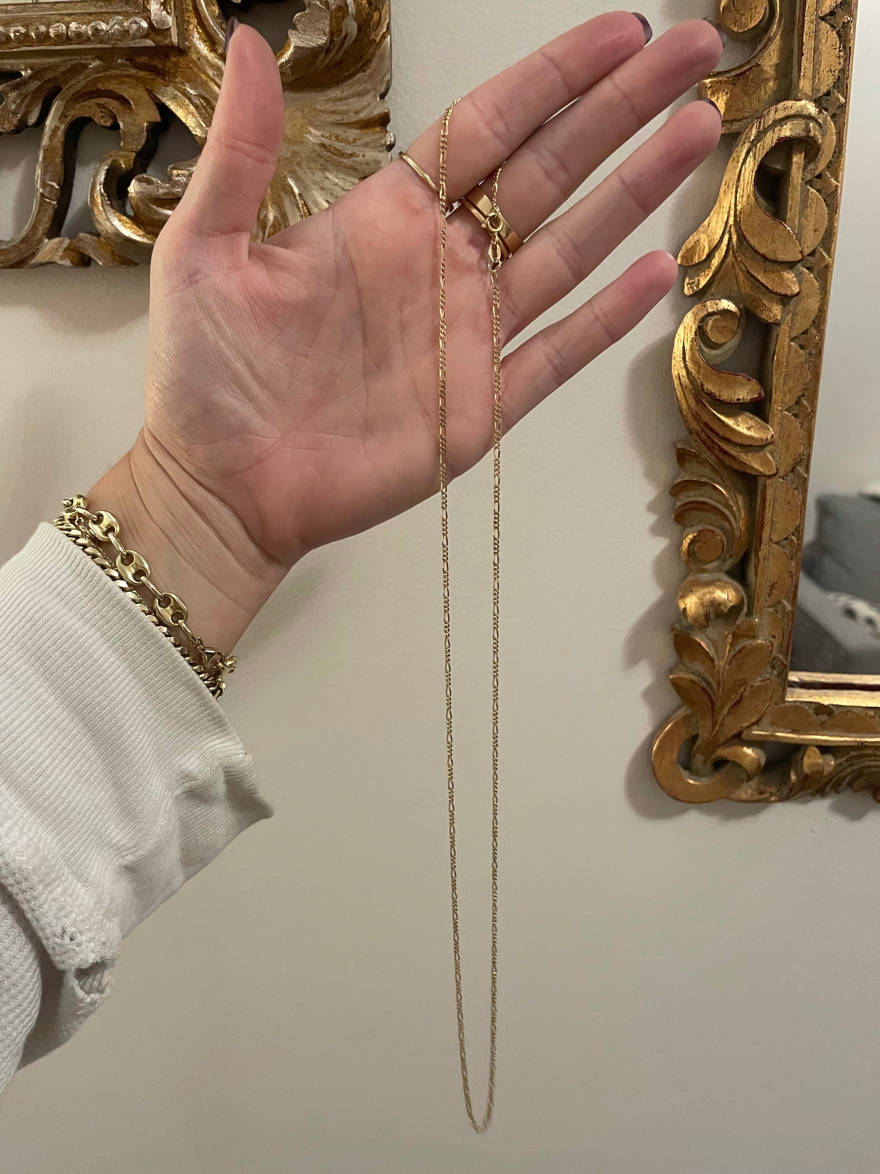 24” Vintage Dainty Figaro Chain