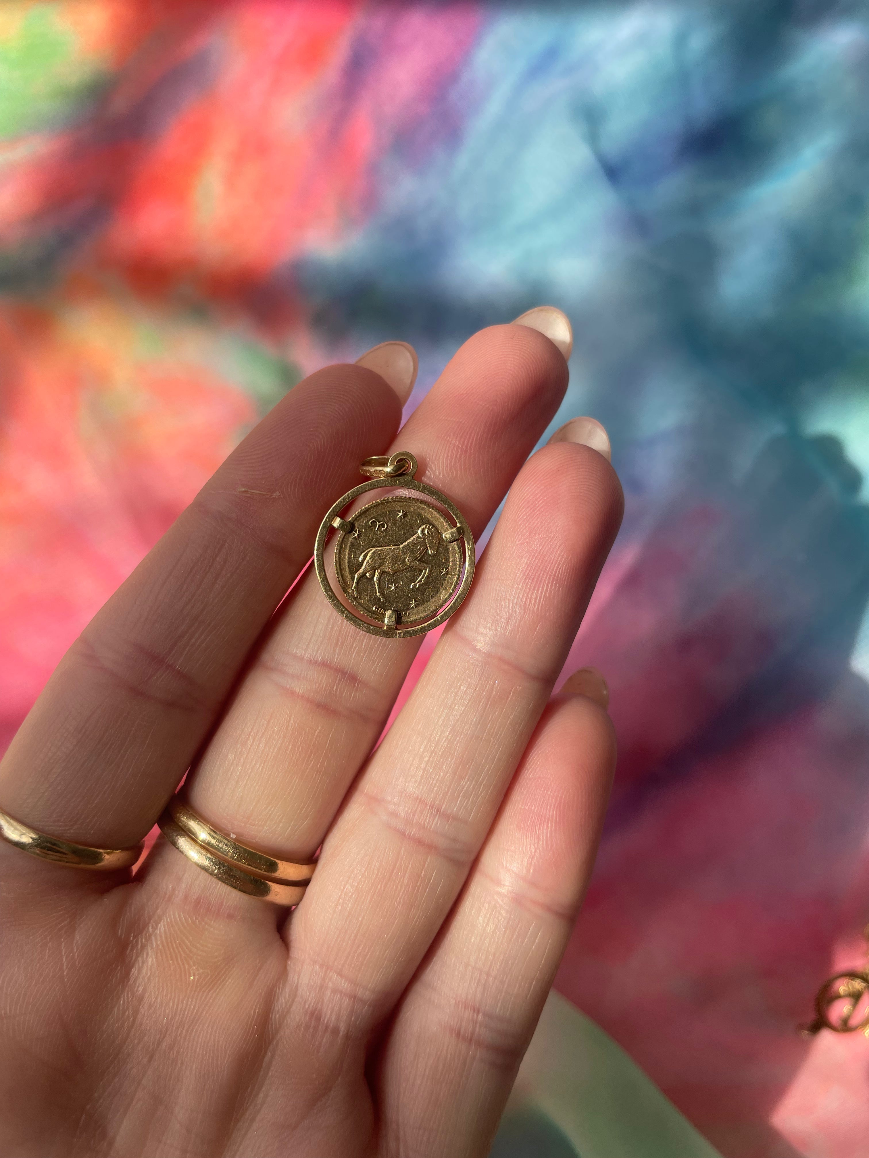 Aries Double Sided Coin Charm
