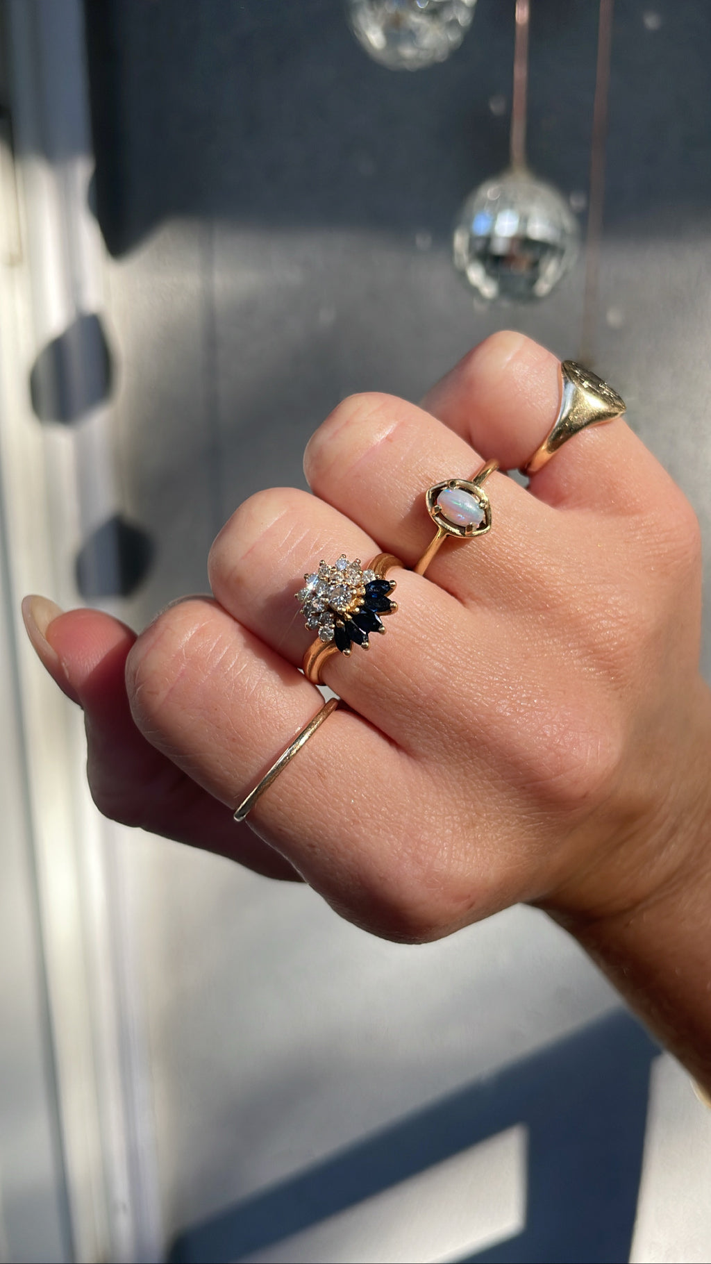 Sapphire Diamond Bouquet Ring