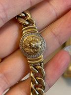 Diamond Lion Curb Bracelet