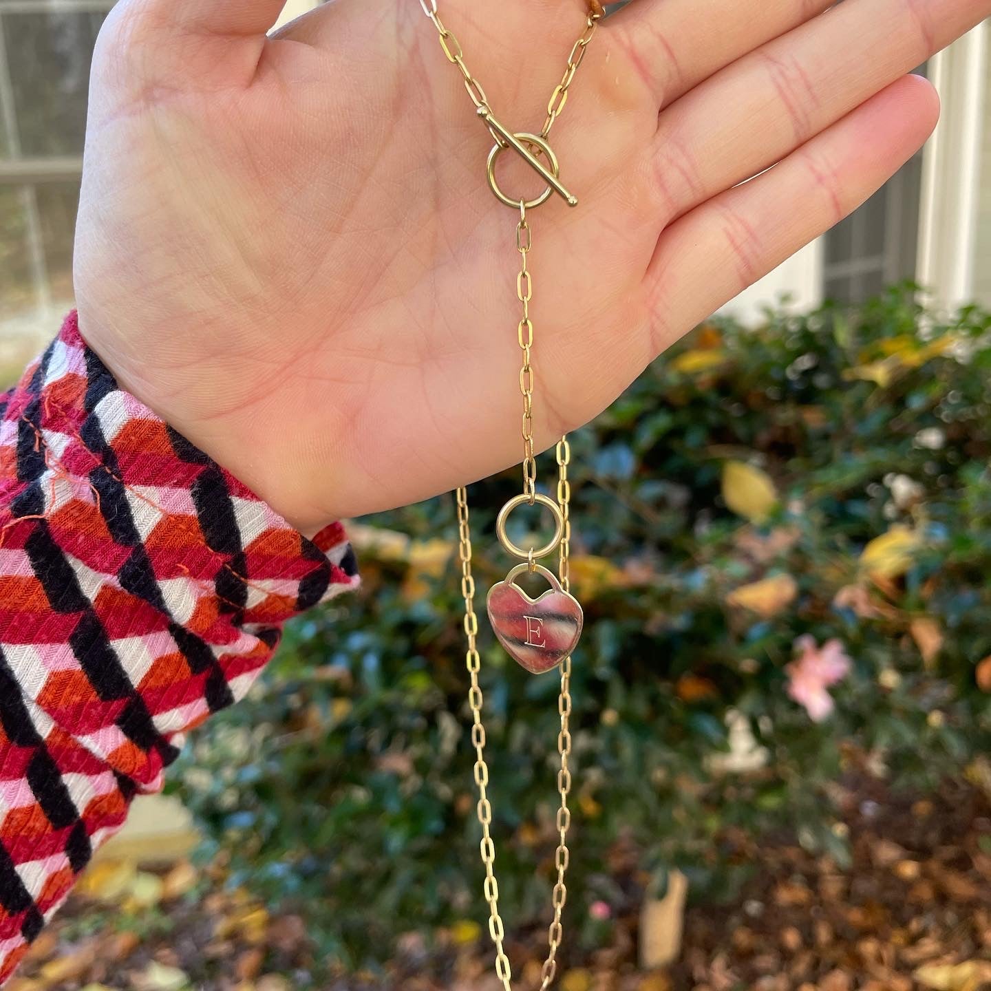 Vintage Paperclip E Necklace