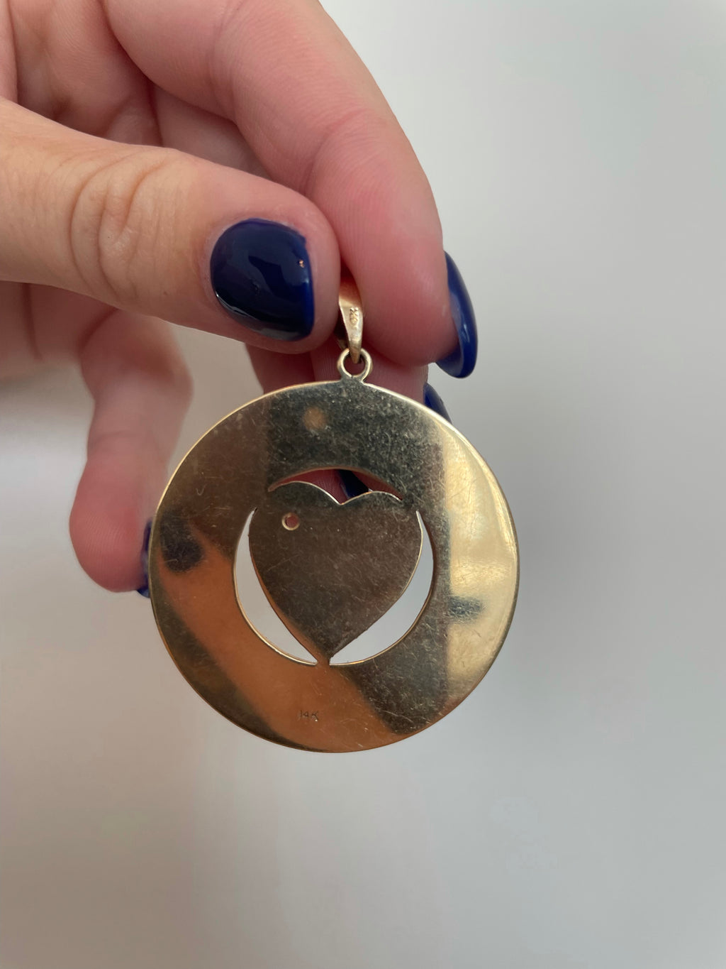 Large Engine Turned Pendant