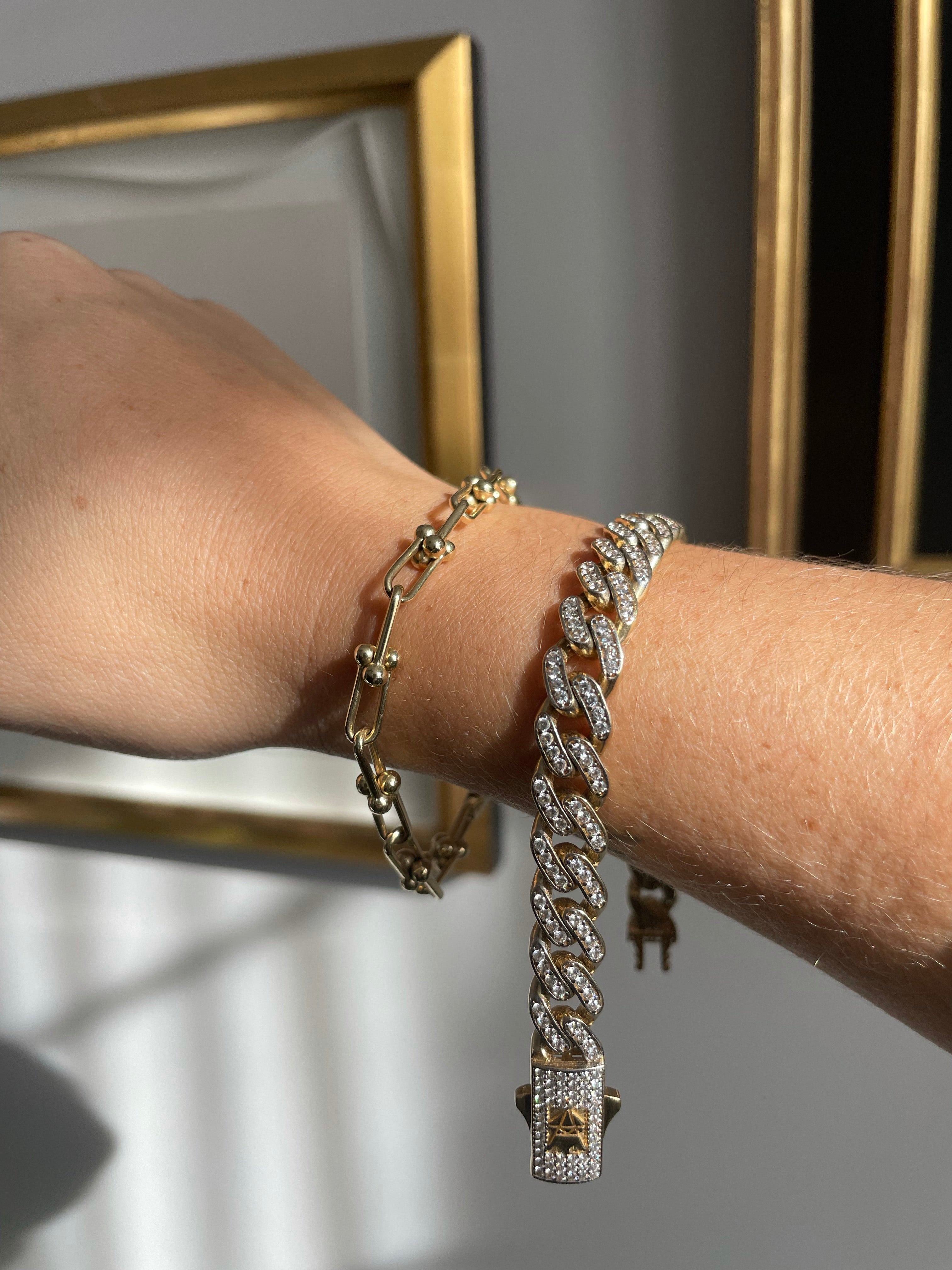 CZ Chunky Curb Bracelet