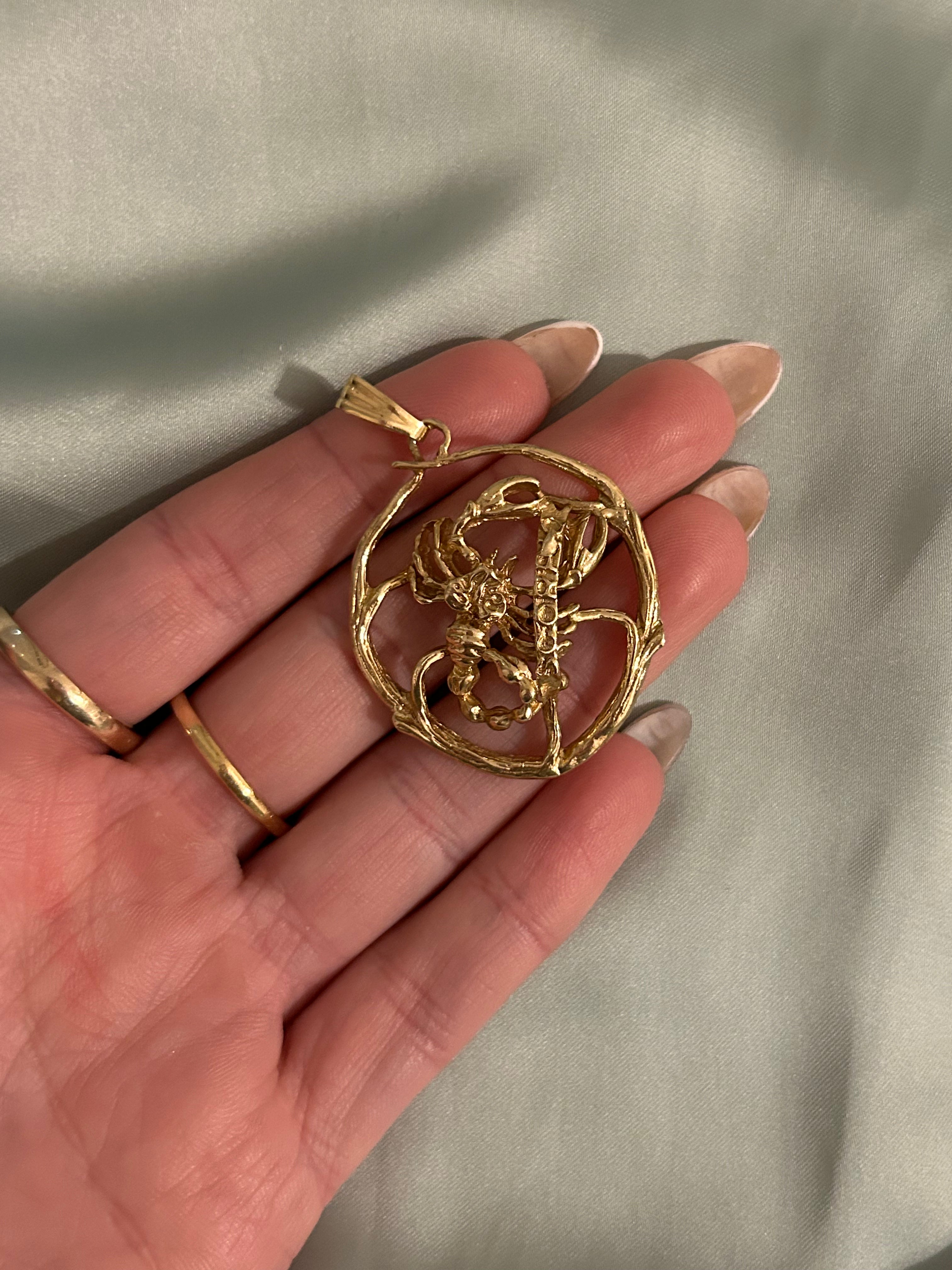 Vintage Mega Scorpio Charm