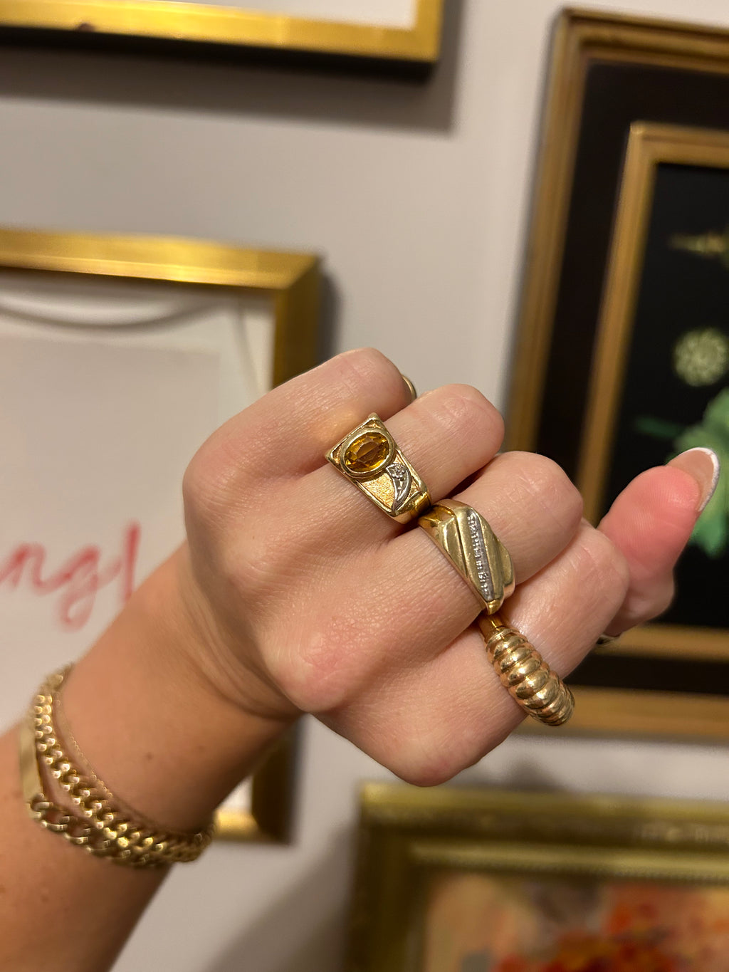 Yellow Sapphire Signet Ring