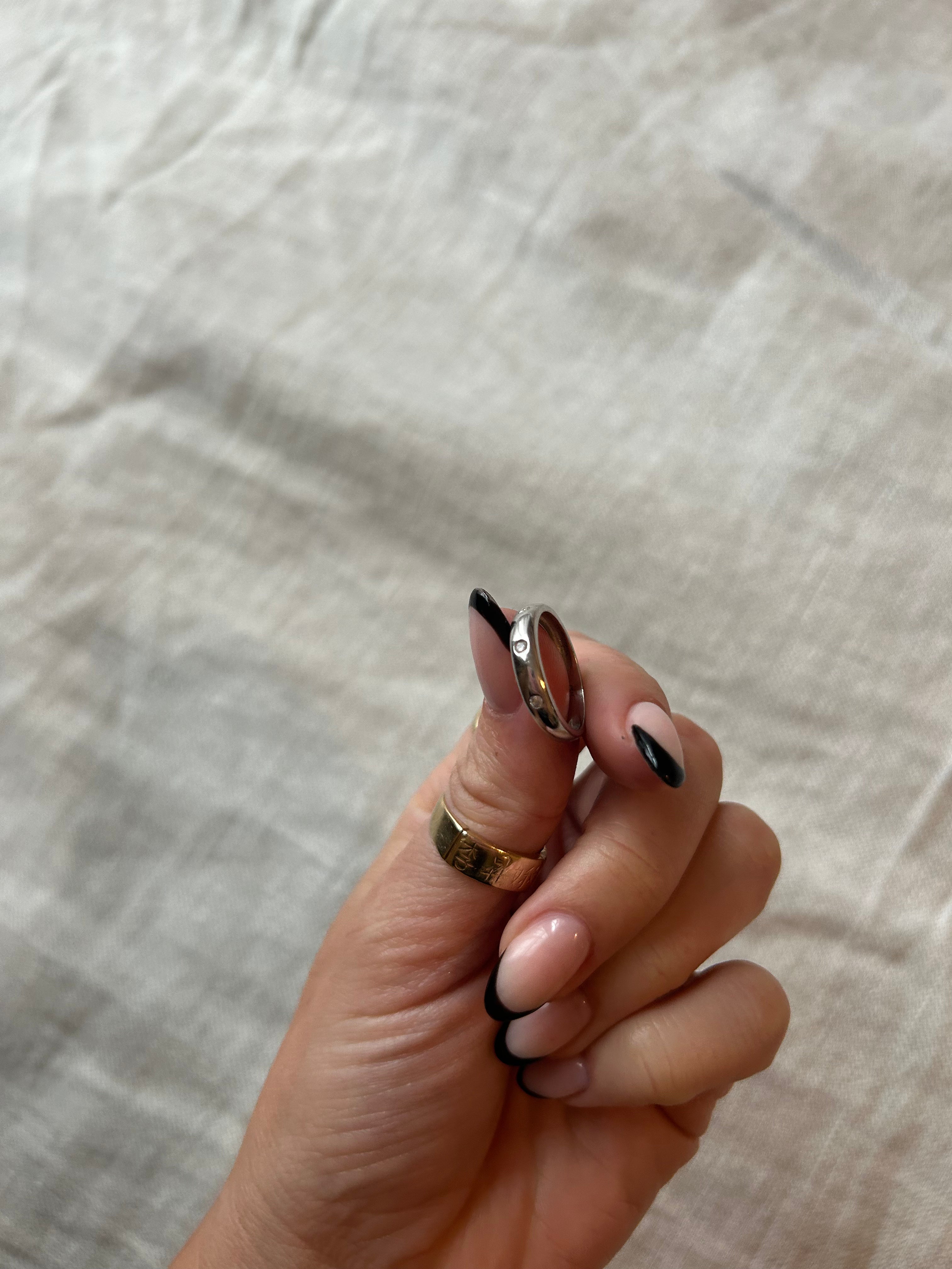 White Gold Donut Diamond Band