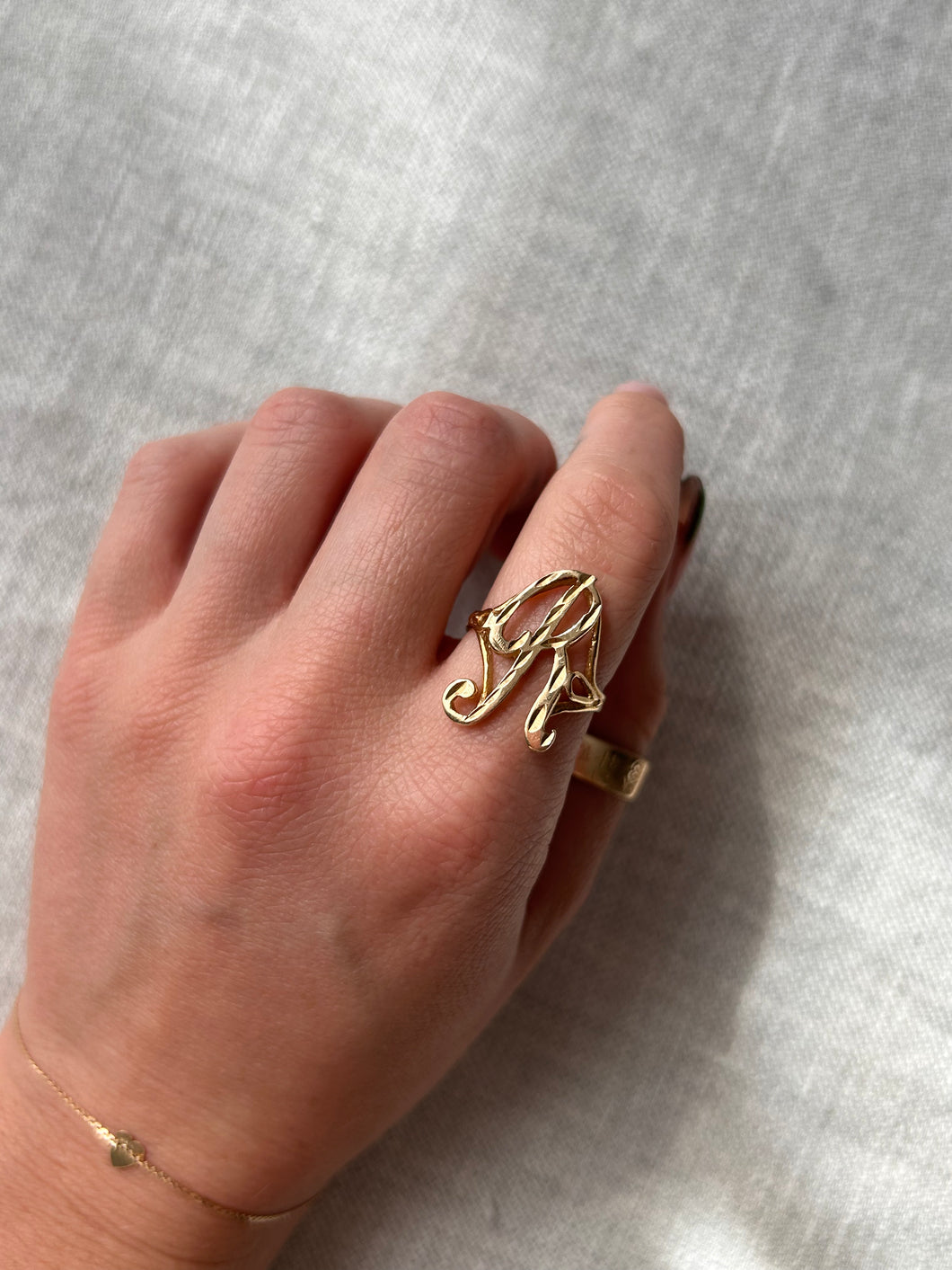 Double R Ring Large R Ring – Mel's Treasures