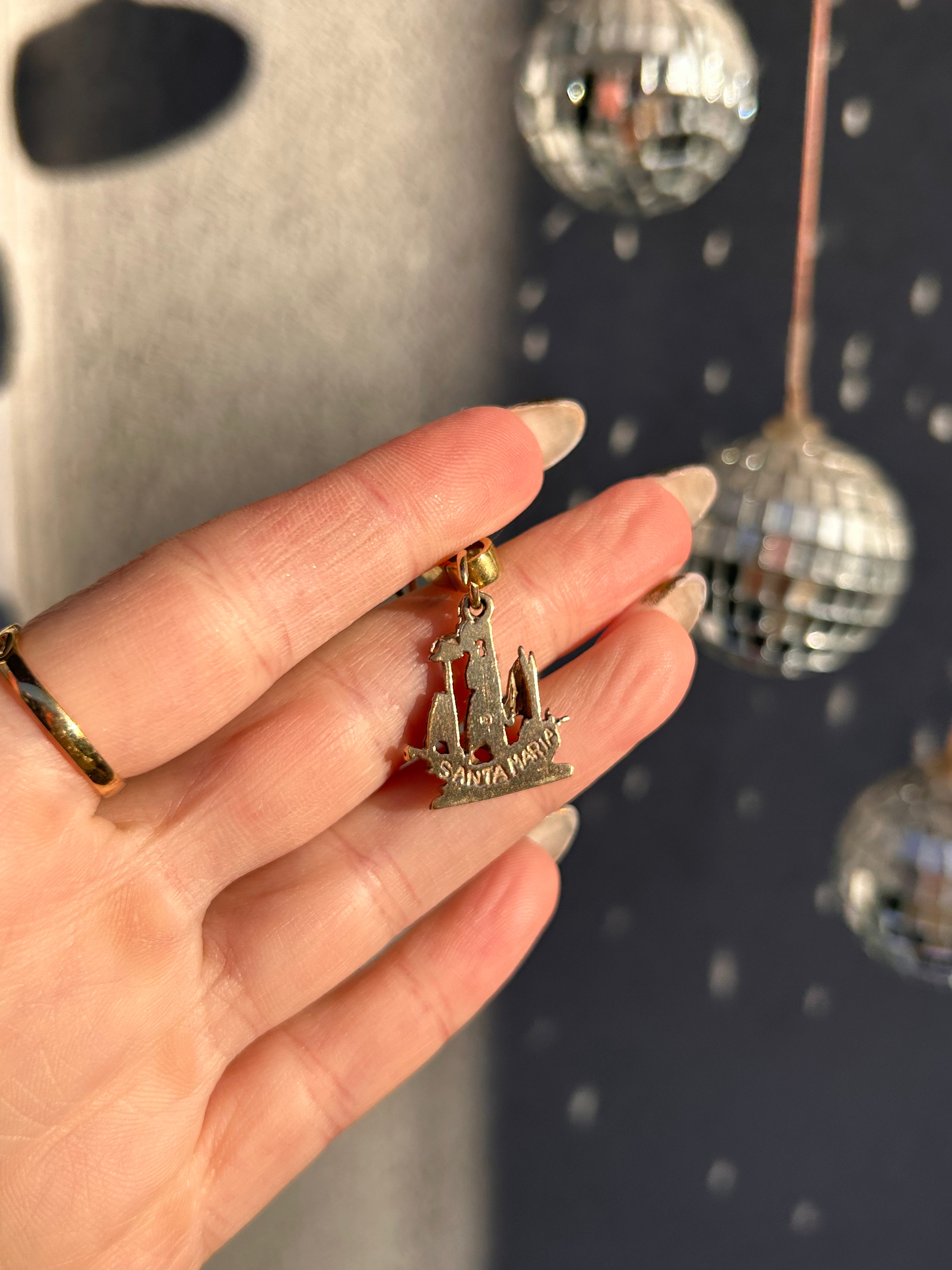 Santa Maria Ship Charm