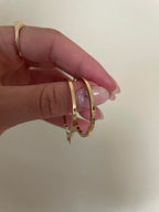 Square rounded large hoops