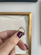 Vintage Enamel Flower Pinky Ring