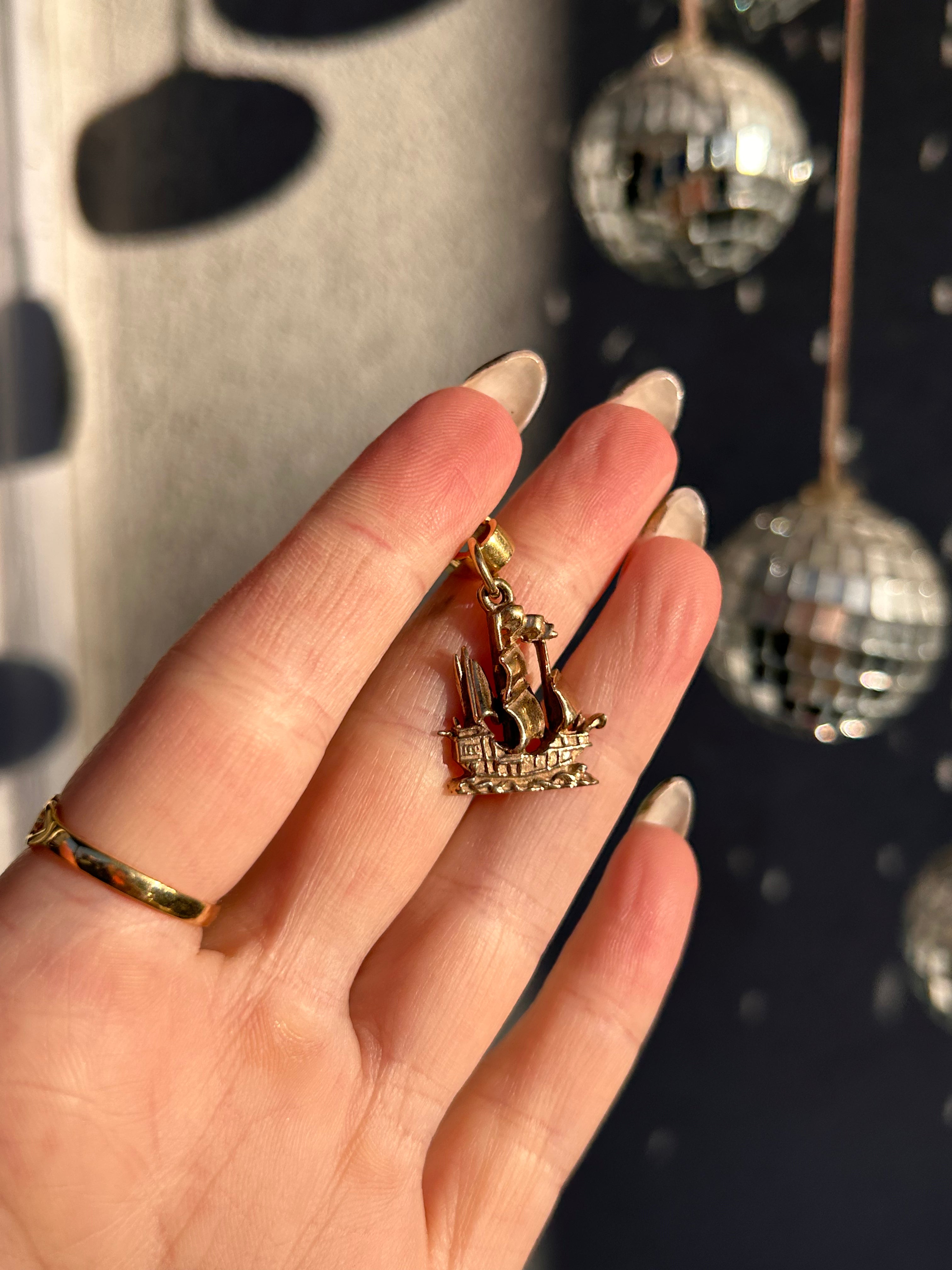 Santa Maria Ship Charm