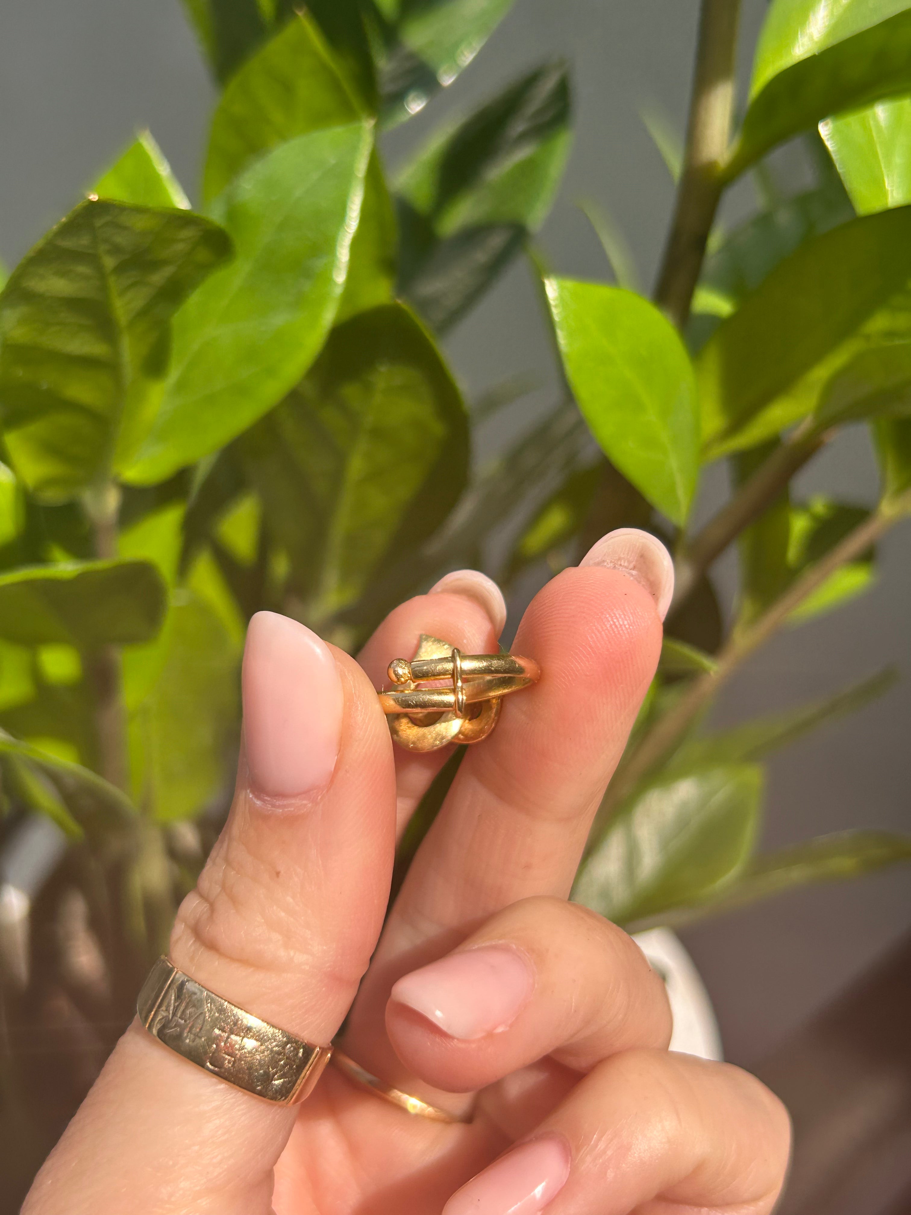 Knotted Heart Adjustable Ring