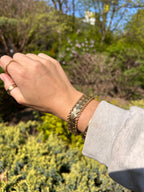 Engine Turned Heart Bracelet