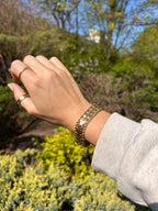 Engine Turned Heart Bracelet