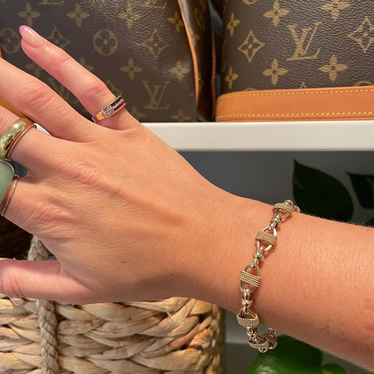 7.5” Vintage solid bracelet