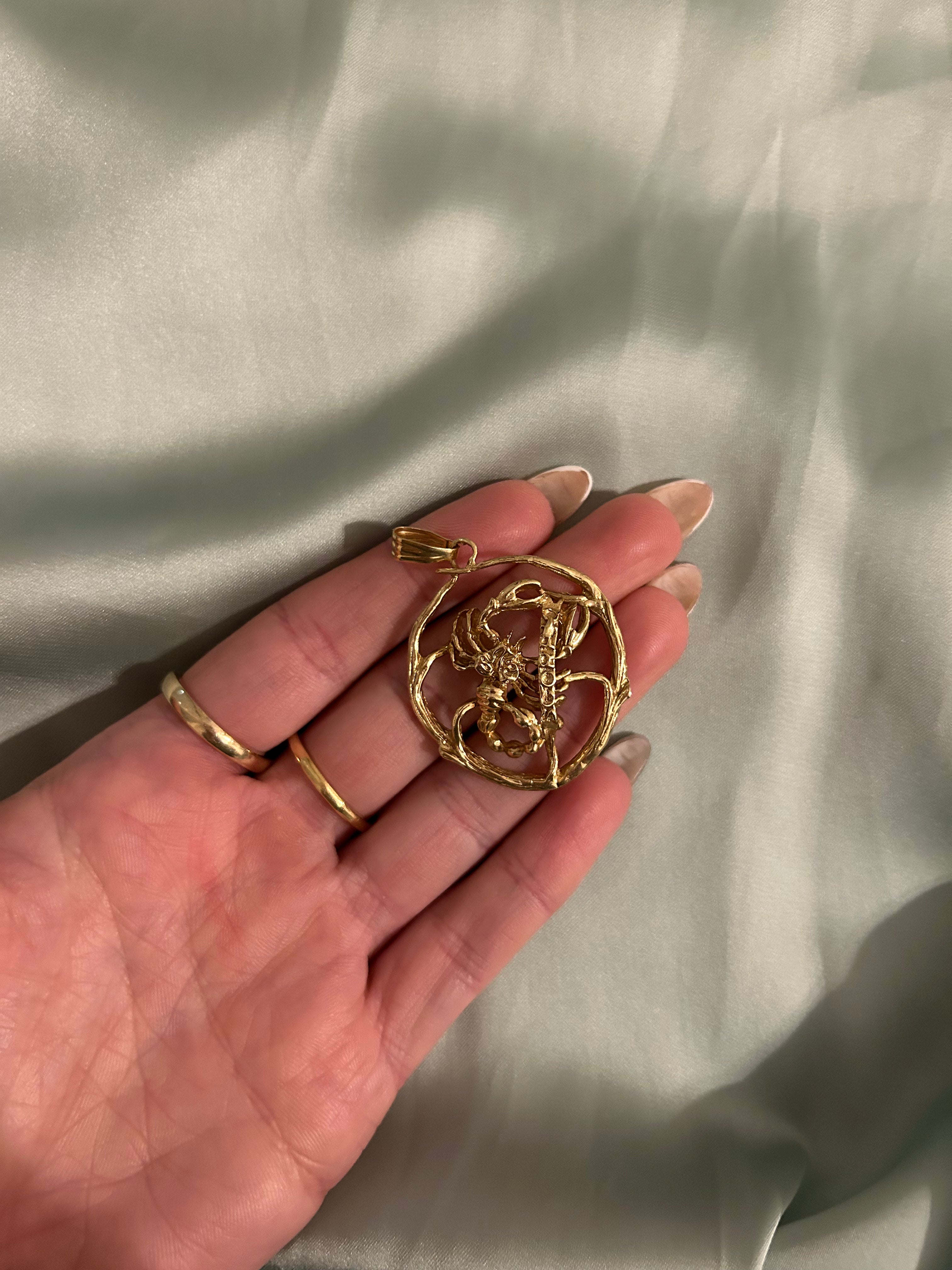 Vintage Mega Scorpio Charm