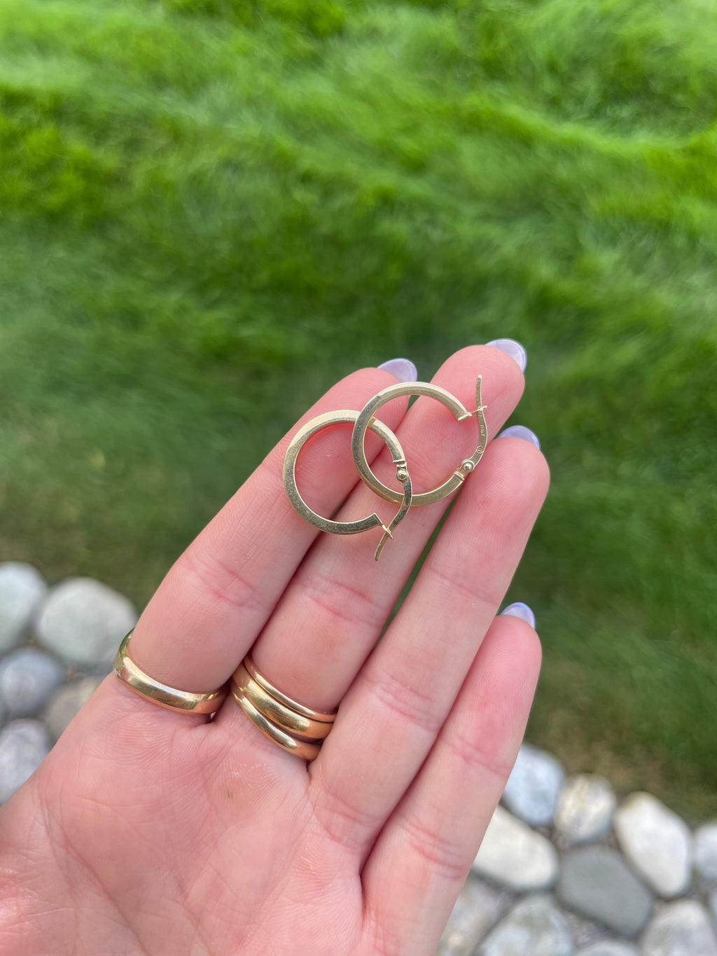 Square Edged Mini Hoop