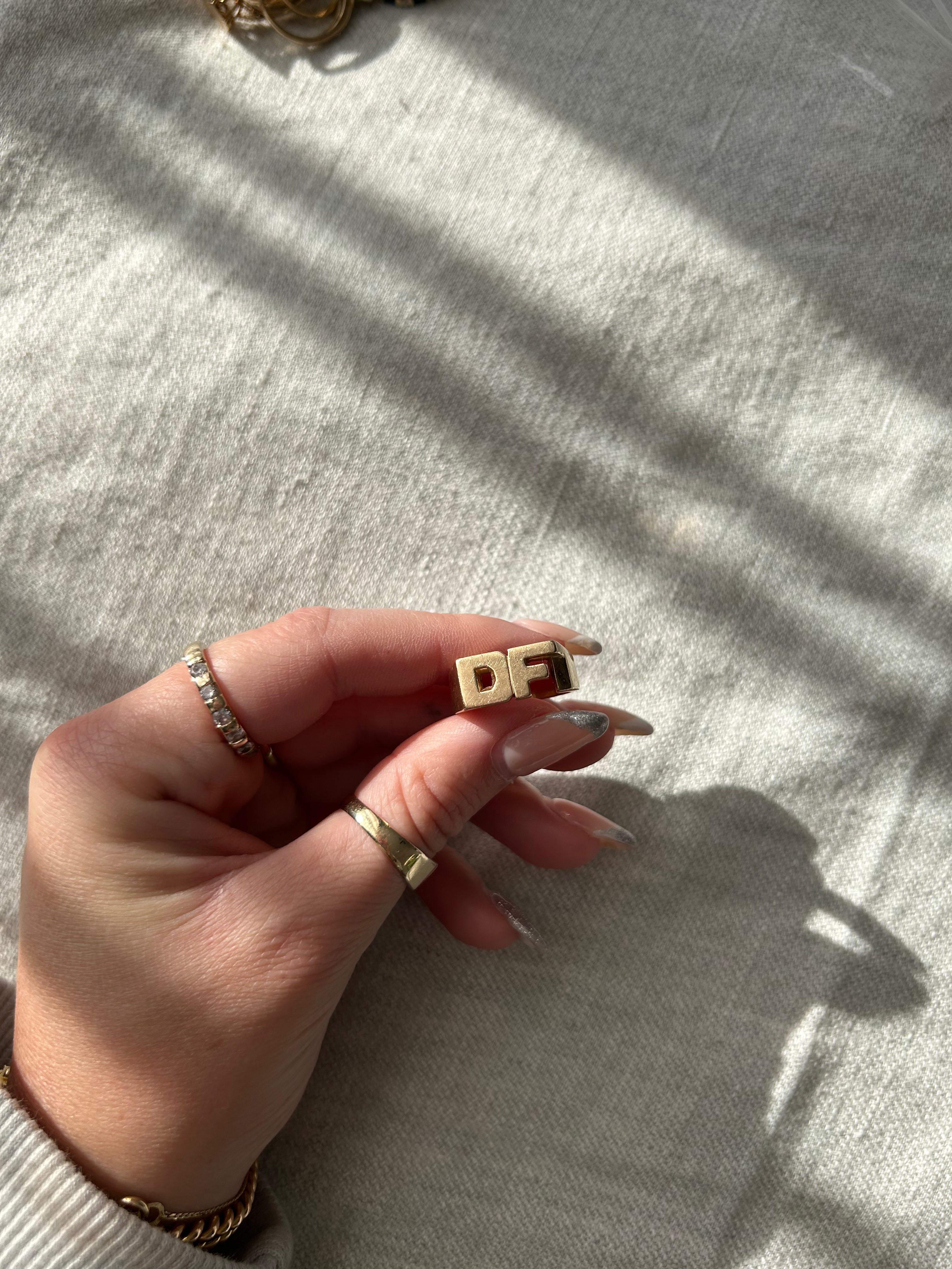 DF Letter Ring