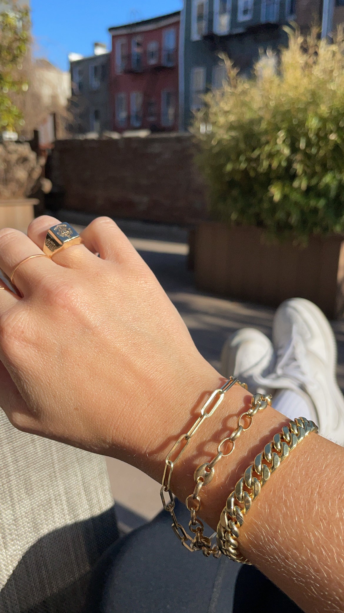 Paperclip chain bracelet