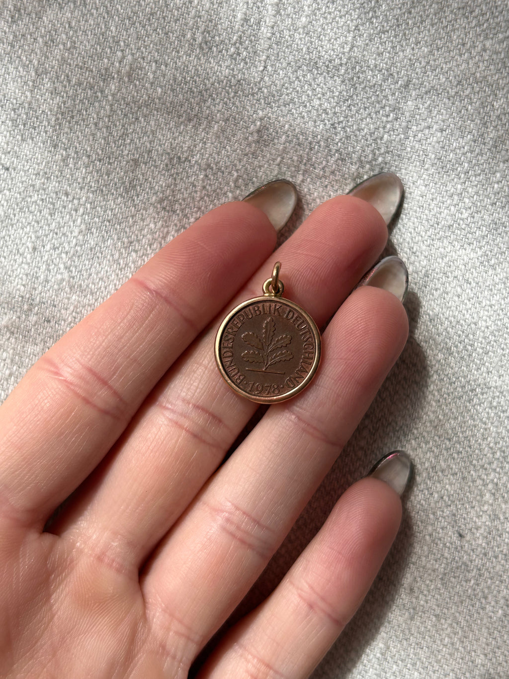 German 1 Cent Coin Charm