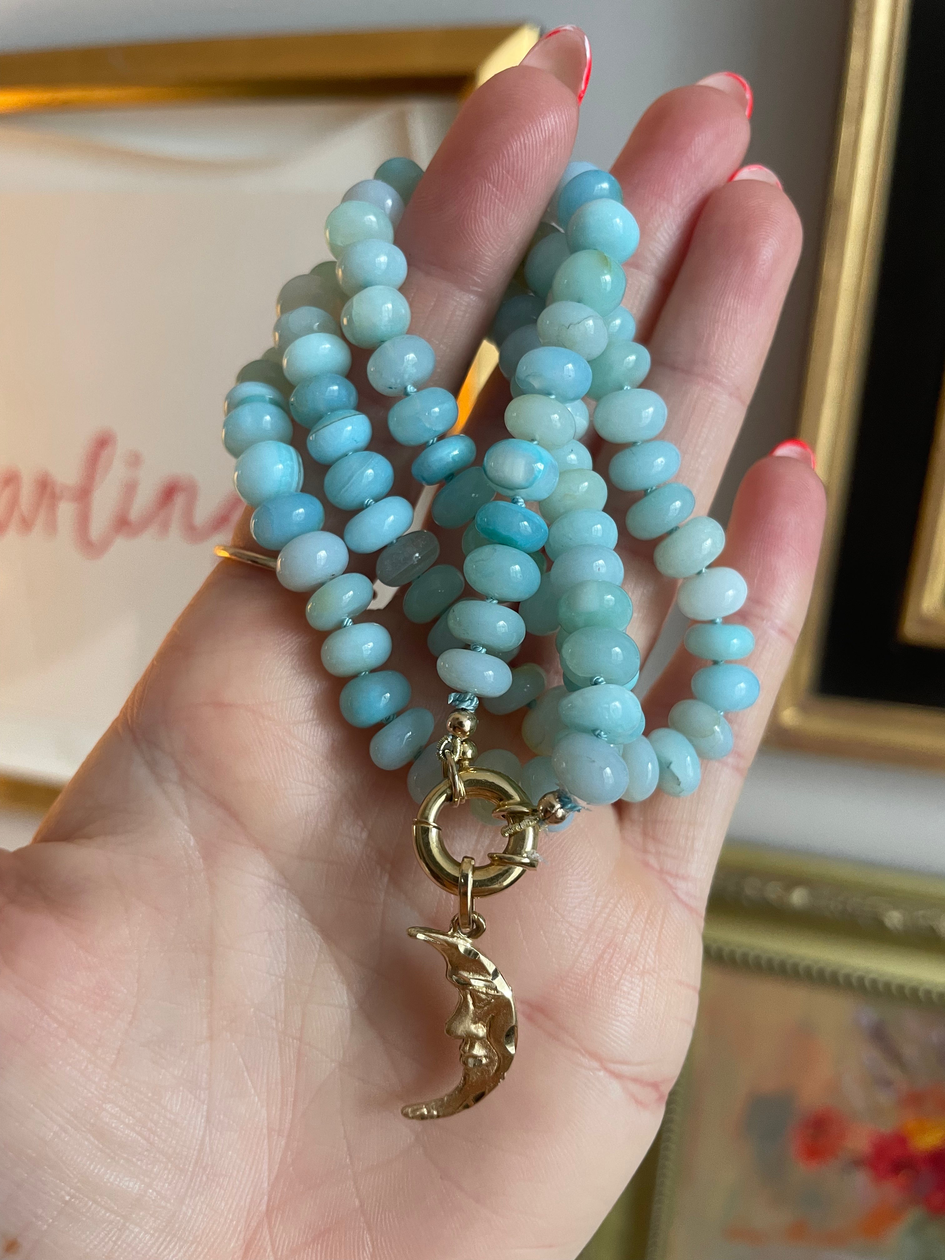 Luna Blue Opal Necklace