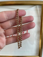 Vintage Rose Gold Curb Bracelet