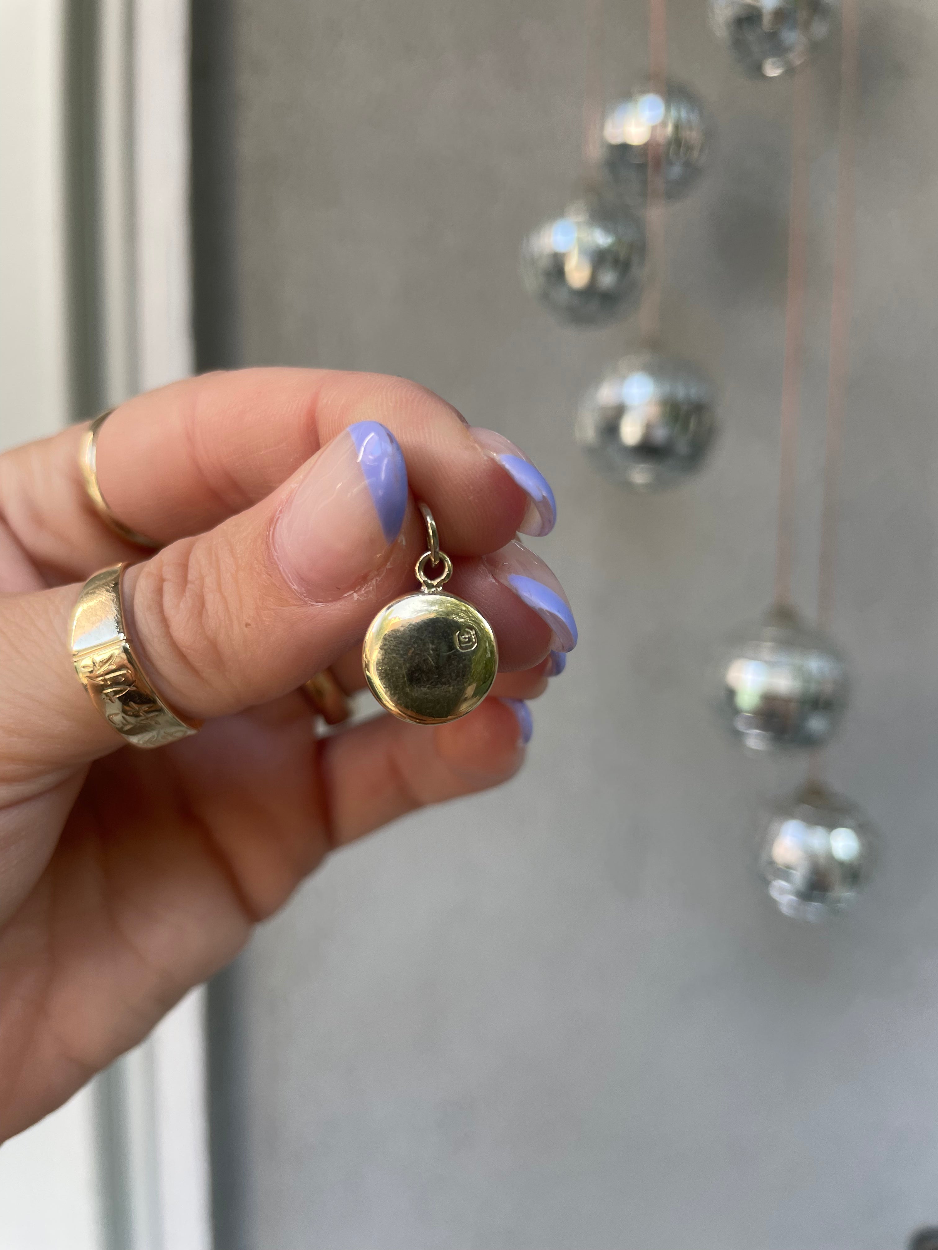 Amethyst Crystal Ball Charm