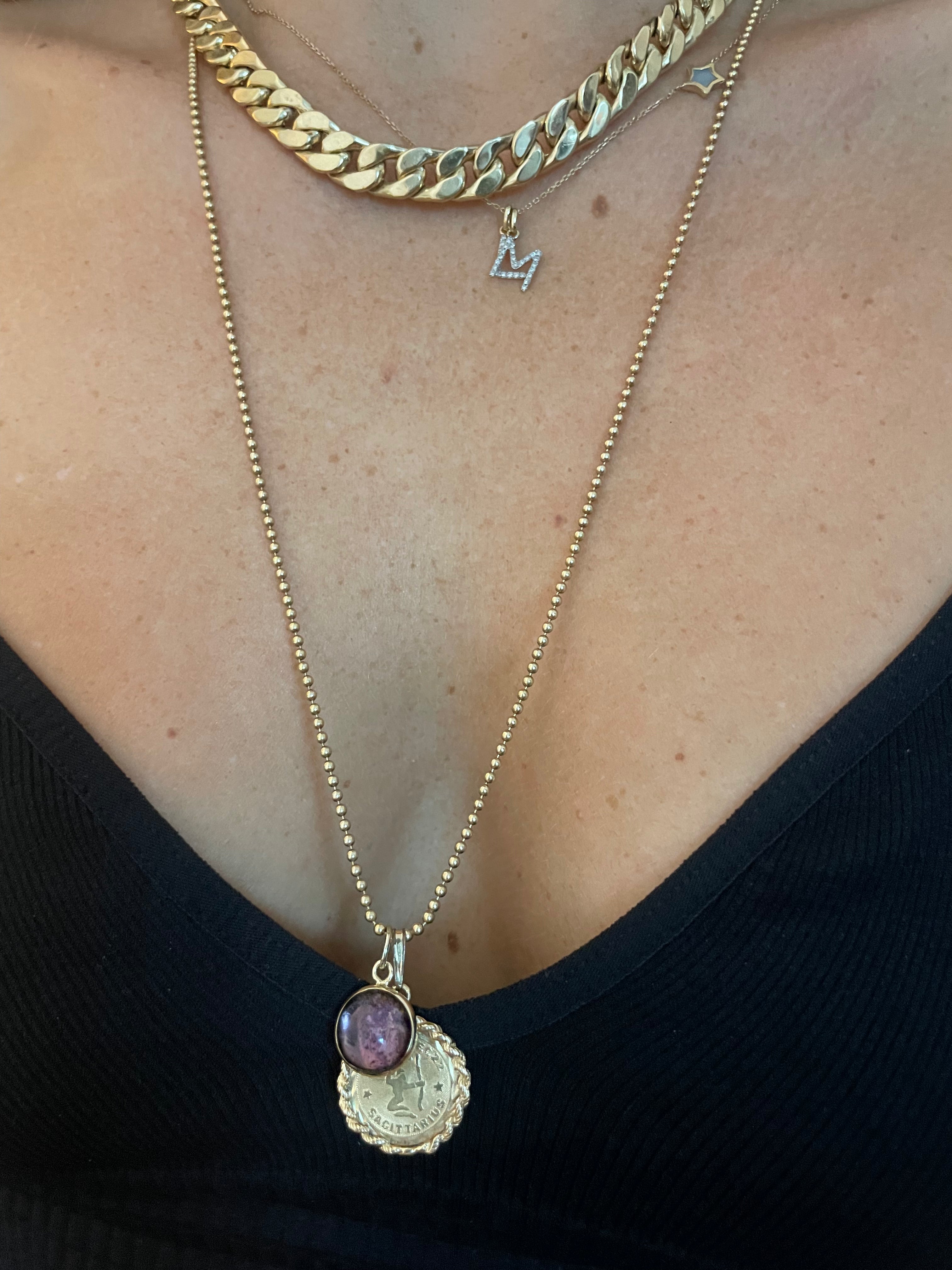 Amethyst Crystal Ball Charm