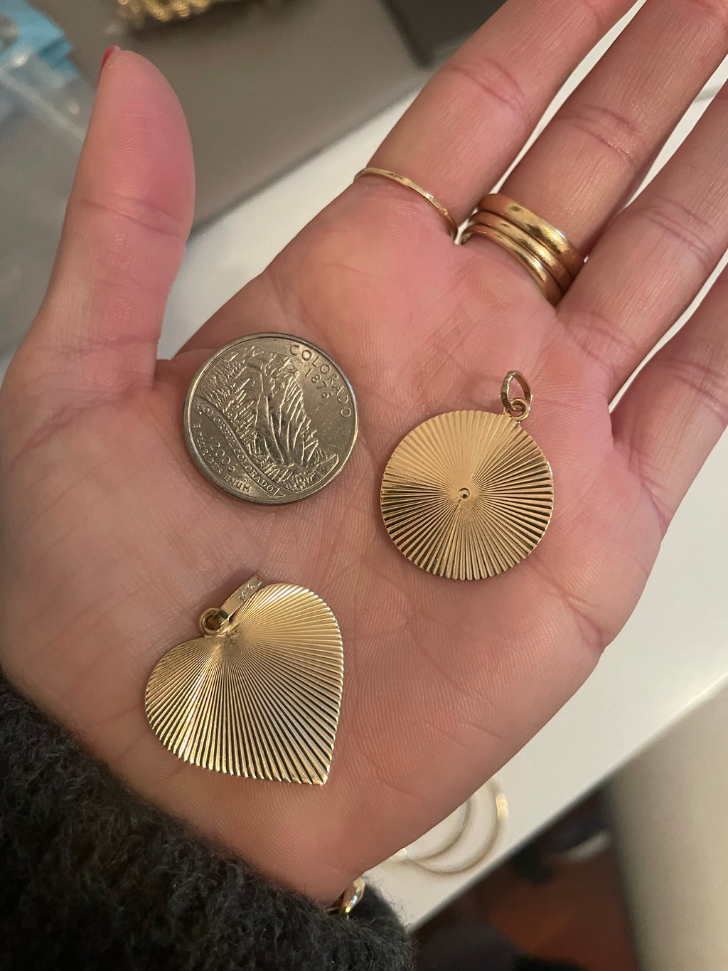 Vintage engine turned circle