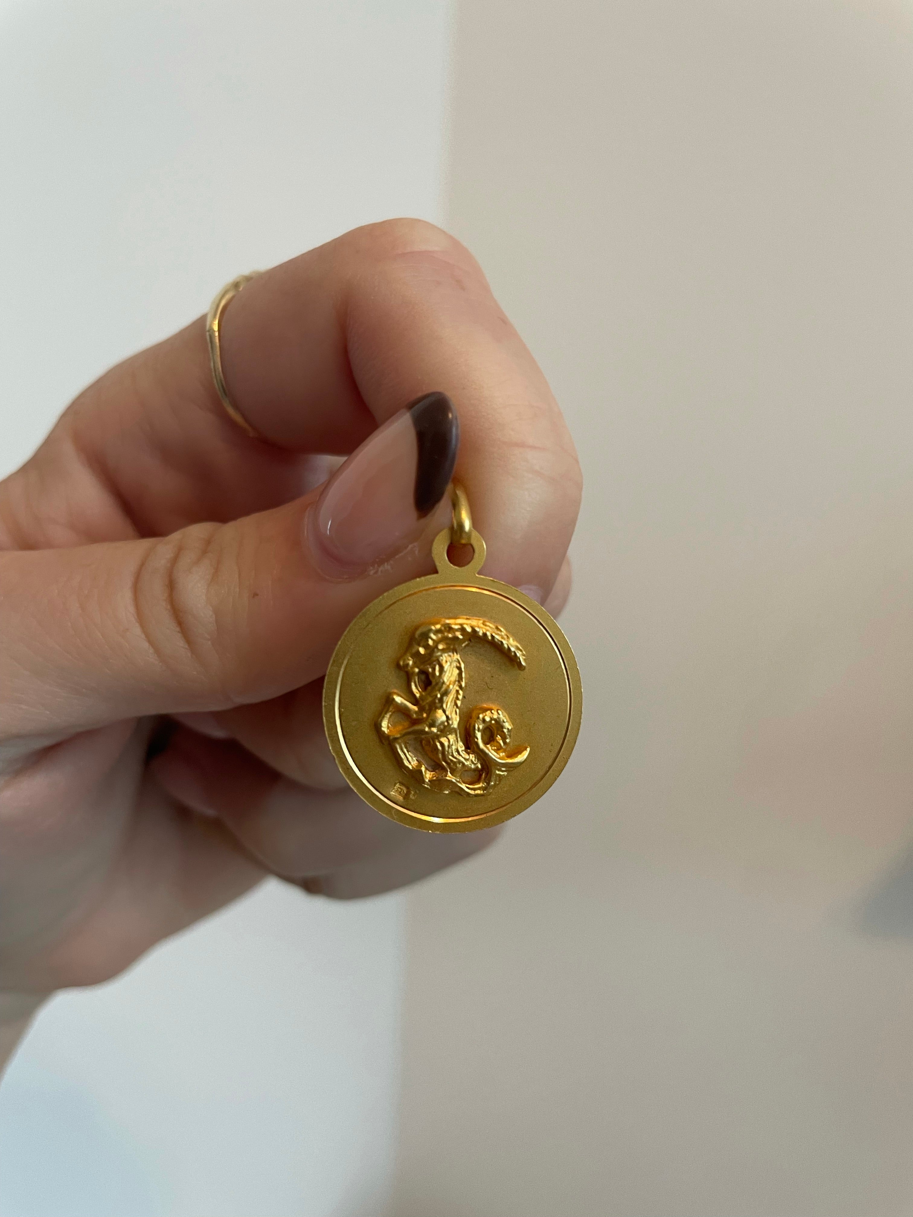 Vintage Capricorn Charm