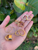 Flat oval vintage hoops