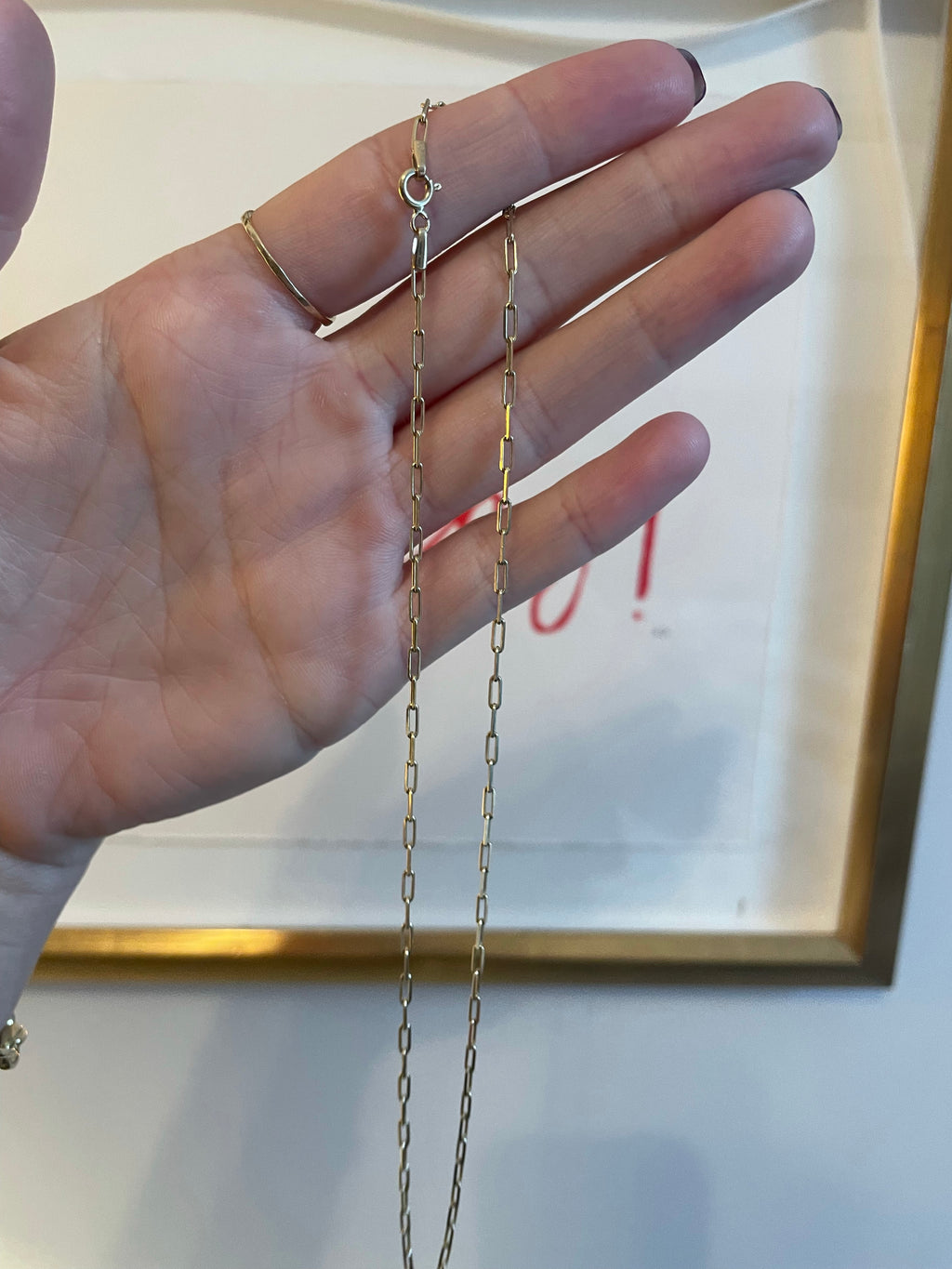 Dainty paperclip chain