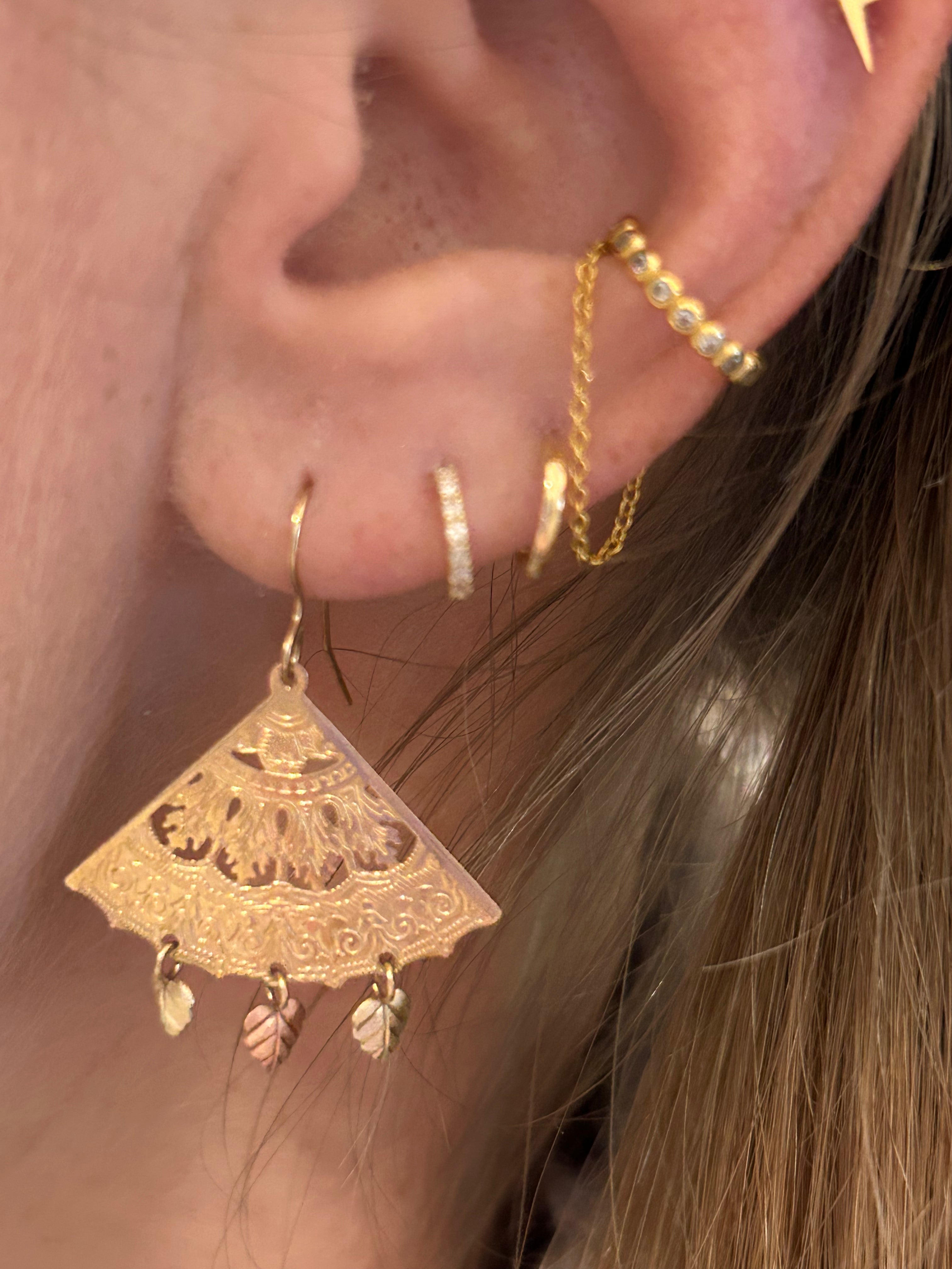Ornate Fan Earrings