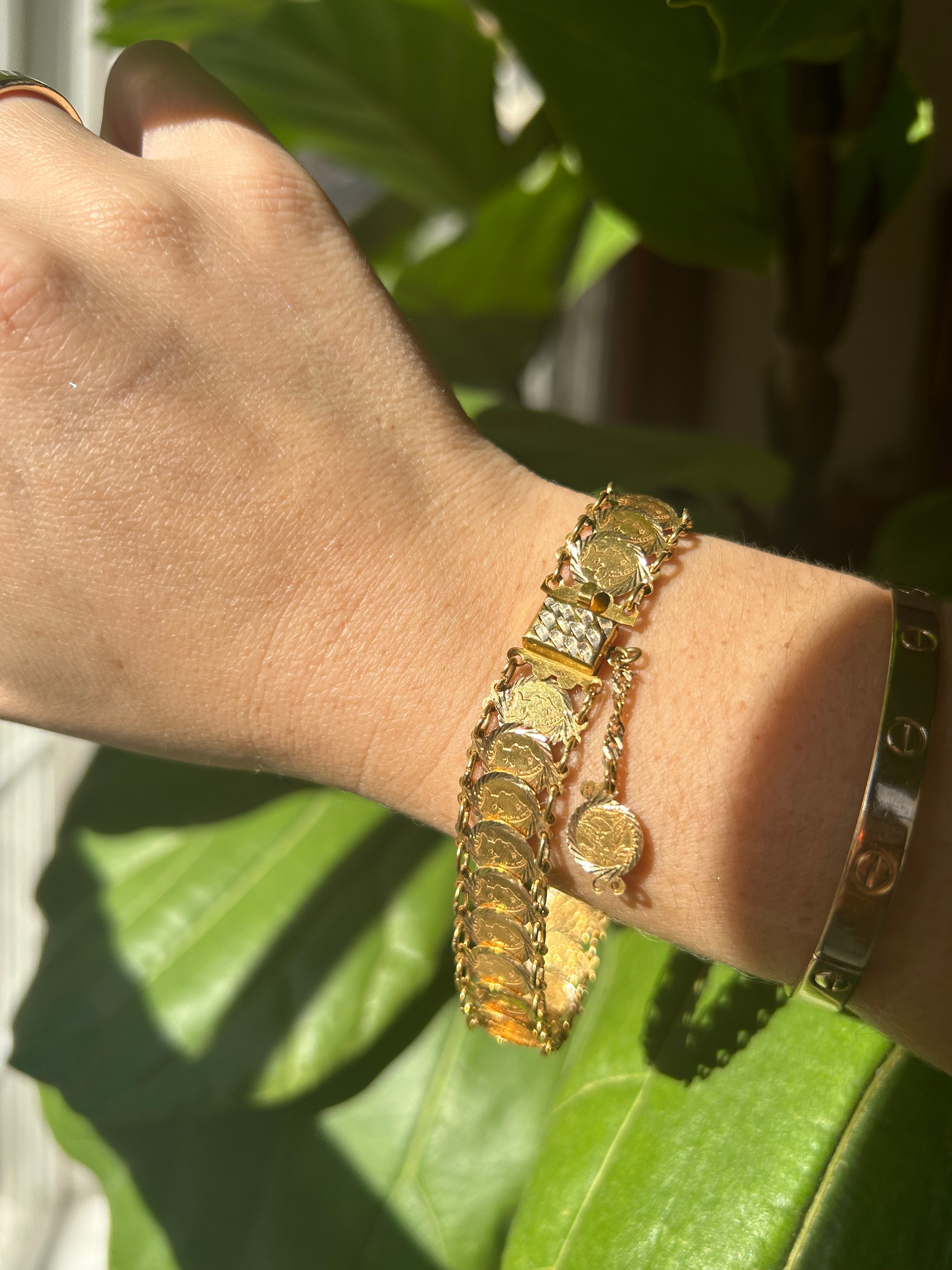 Antique Roman Coin Bracelet