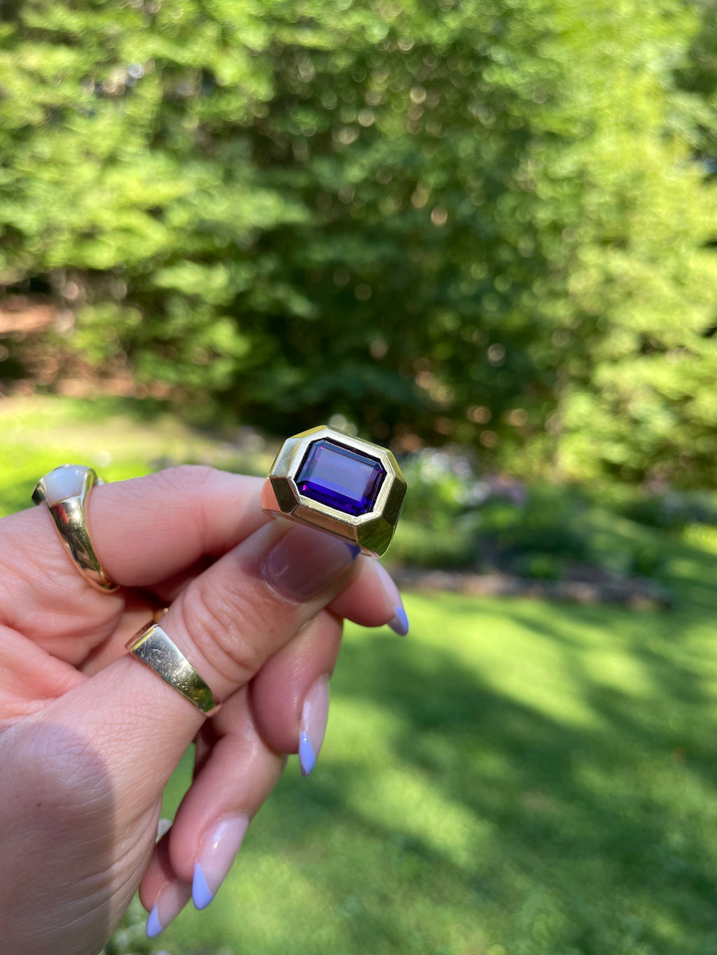 Square Amethyst Ring