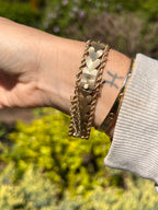 Engine Turned Heart Bracelet