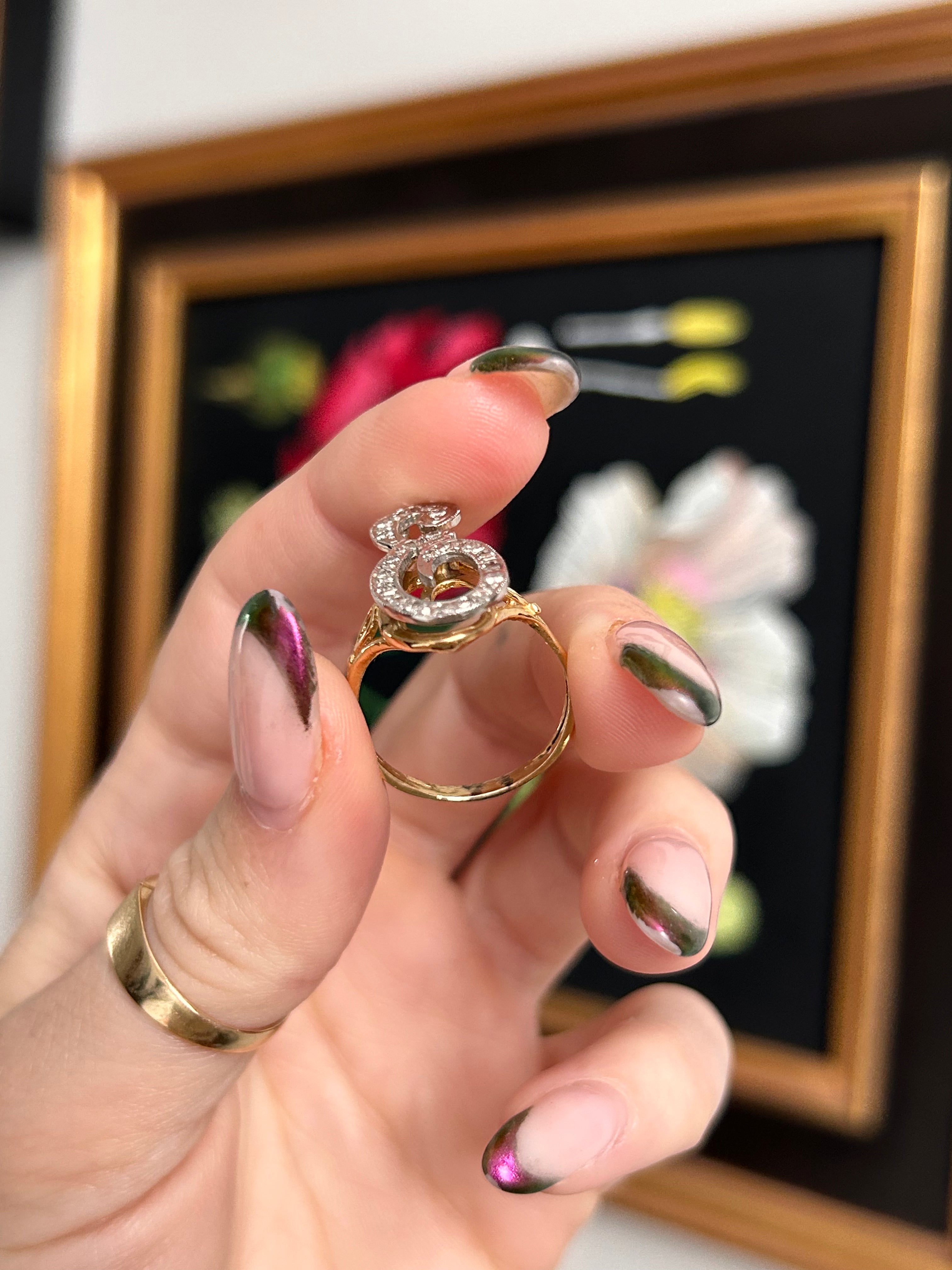 Diamond E Ring
