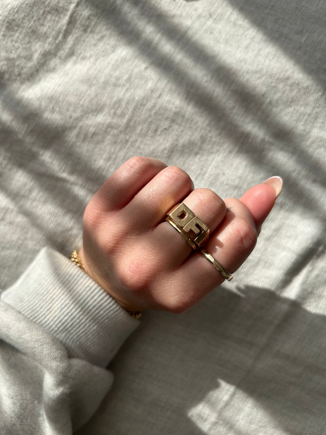 DF Letter Ring