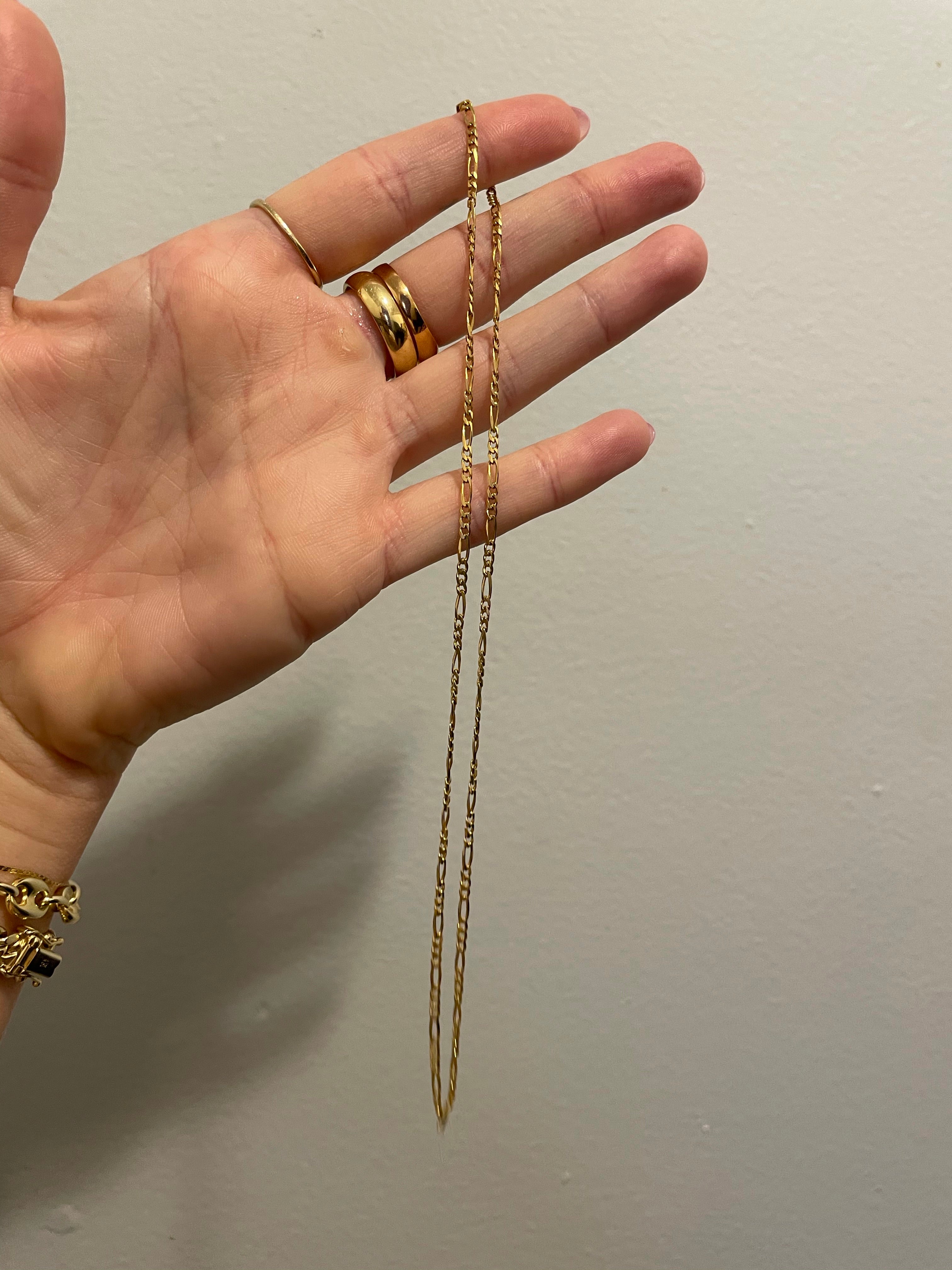 16” dainty figaro chain