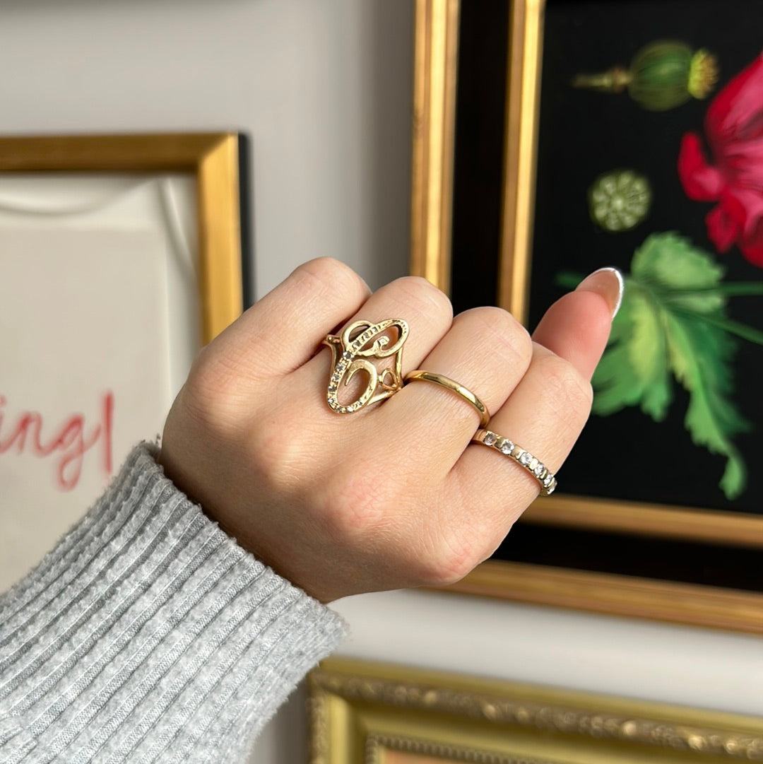 Diamond C Ring
