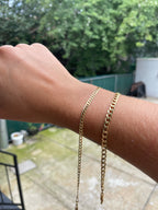 Flat Dainty Curb Chain Bracelet