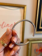 White Gold Snap Bangle