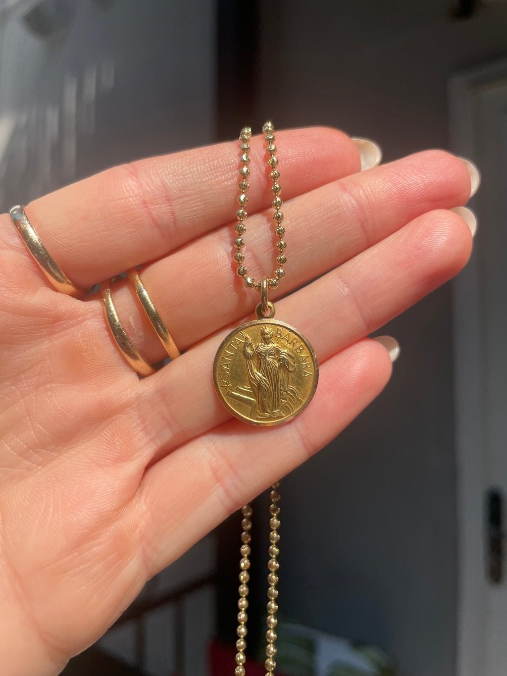 Santa Barbara Religious Pendant