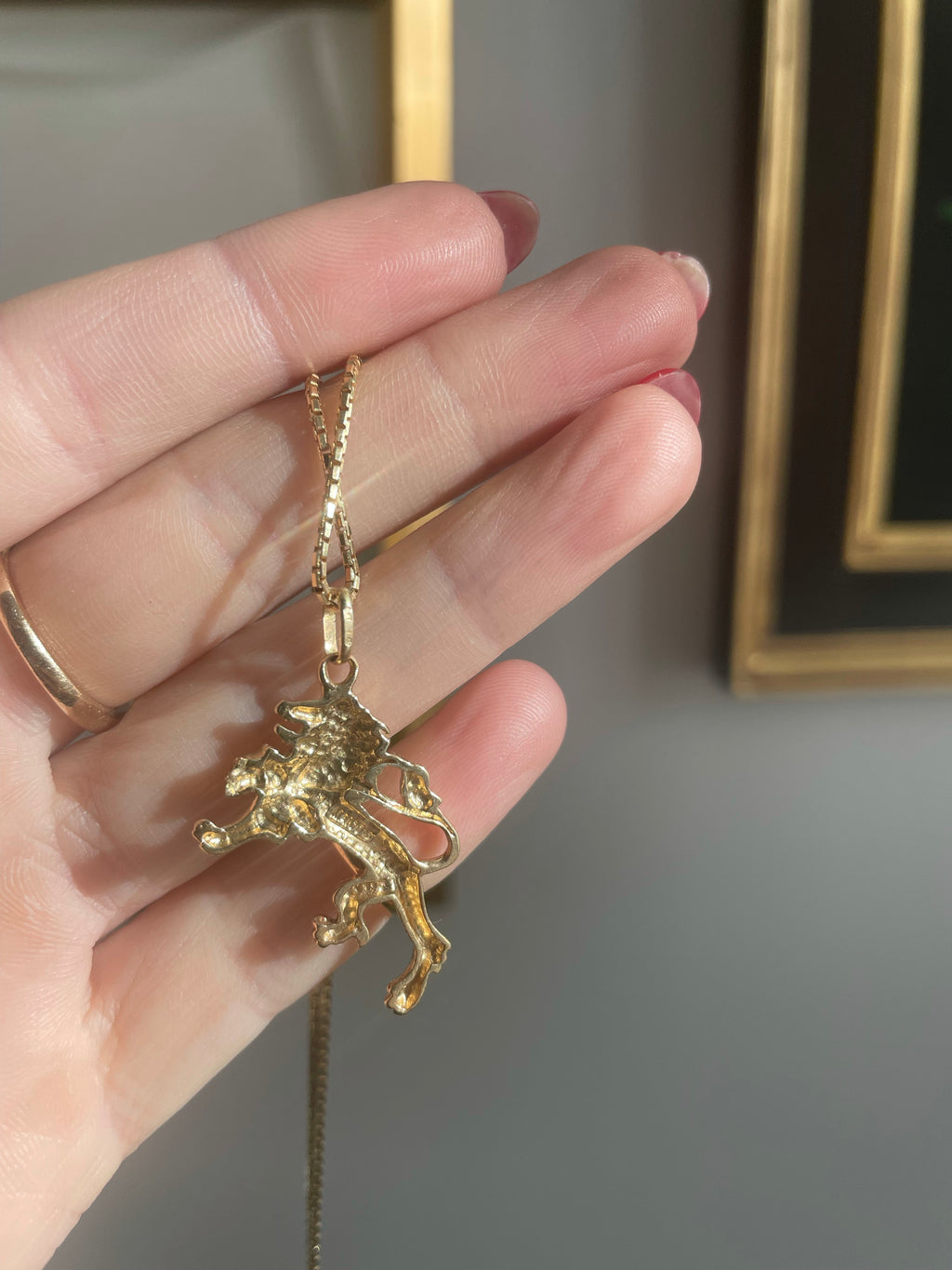 Vintage Lion Charm